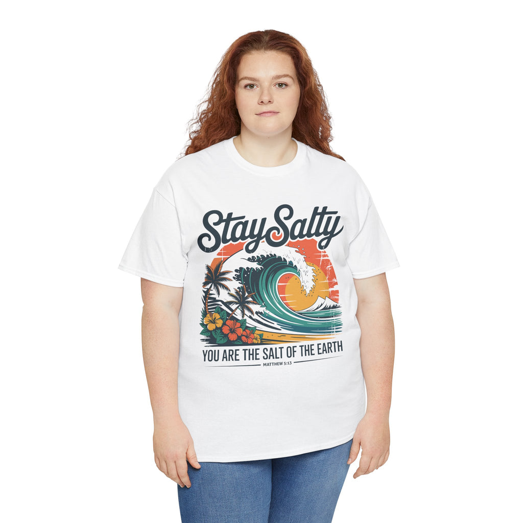 Stay Salty Beach Tee — "You are the salt of the earth (Matthew 5:13)"Unisex Cotton Tee