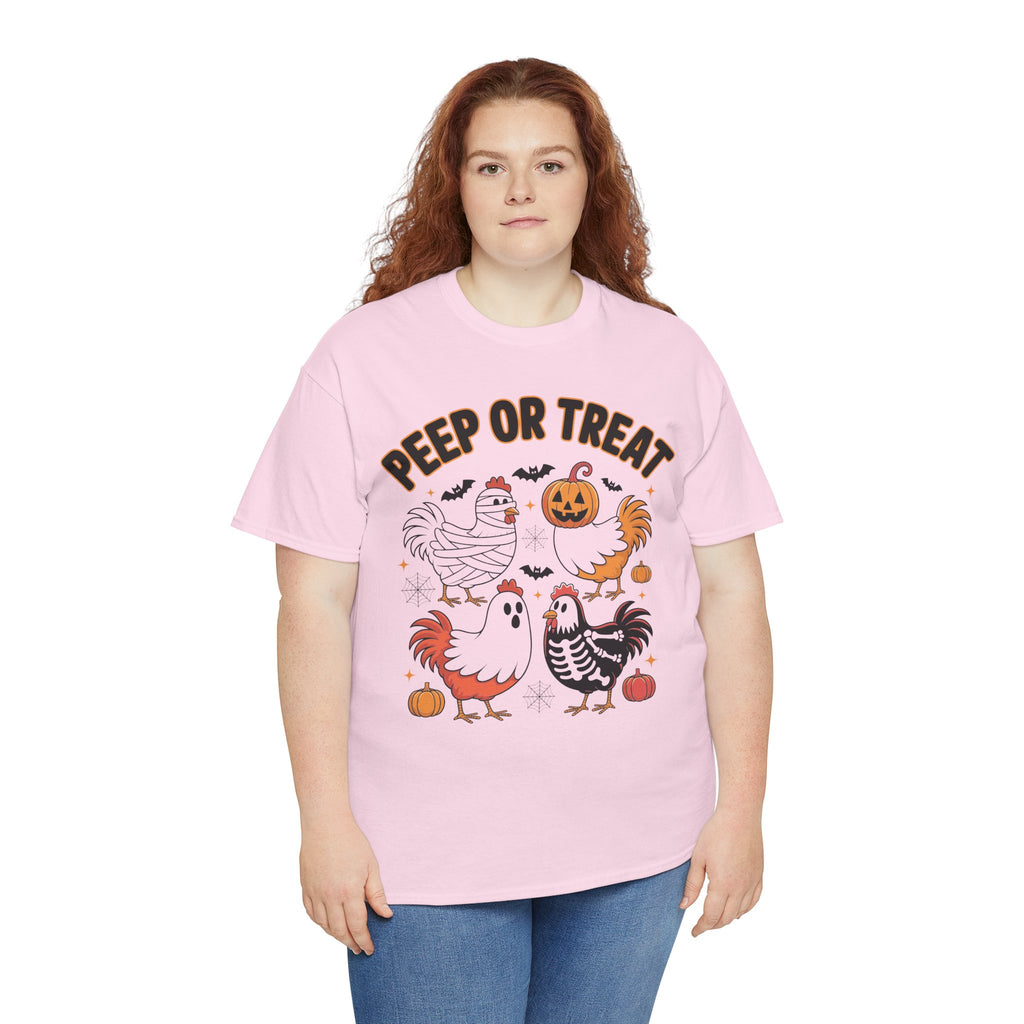 Peep or Treat Halloween Unisex Cotton Tee