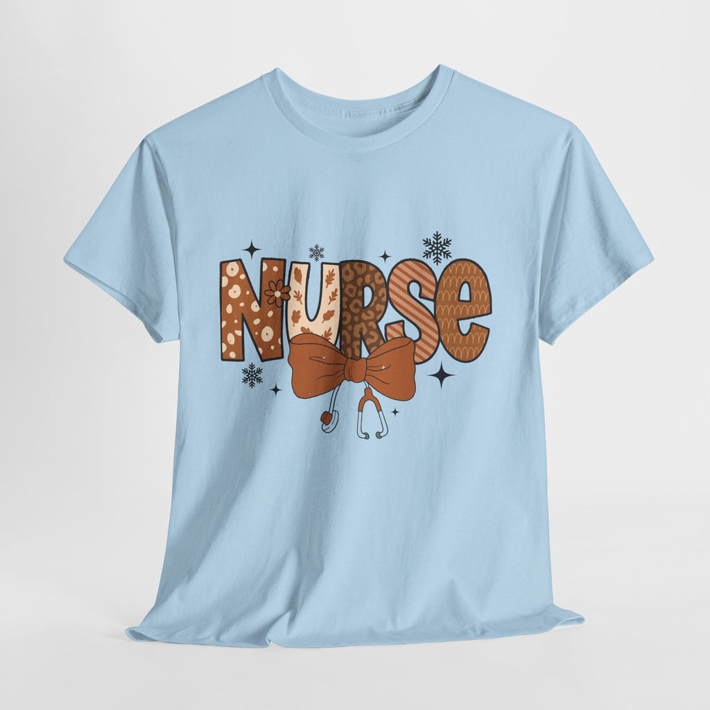 NURSE Fall Stethoscope Tee — Brown Autumn Nurse Unisex CottonT shirt