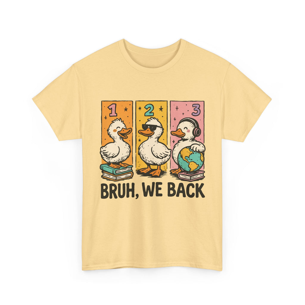 "BRUH WE BACK" Funny Animal Graphic Tee,