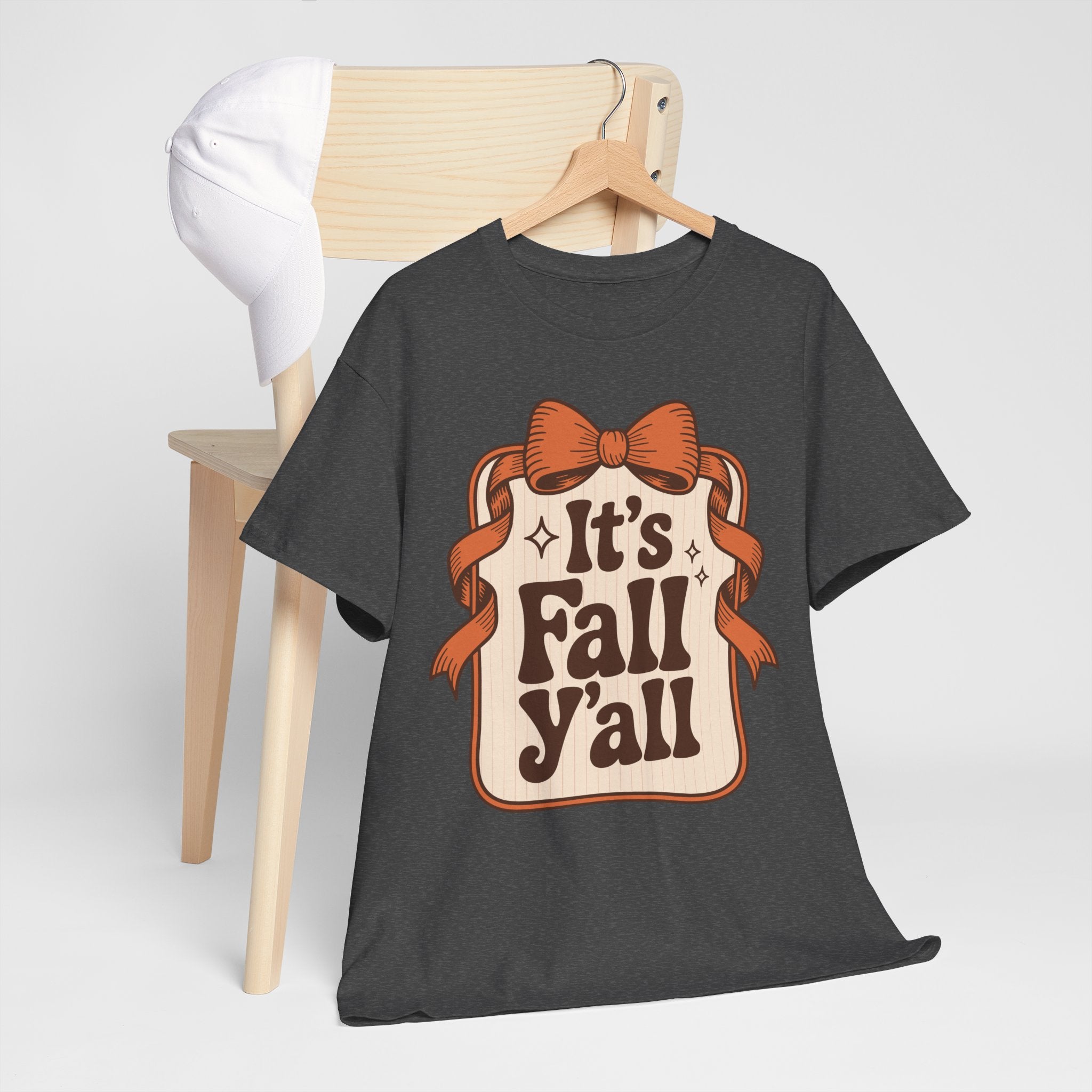 It’s Fall Y’all Autumn Ribbon Unisex Cotton Tee