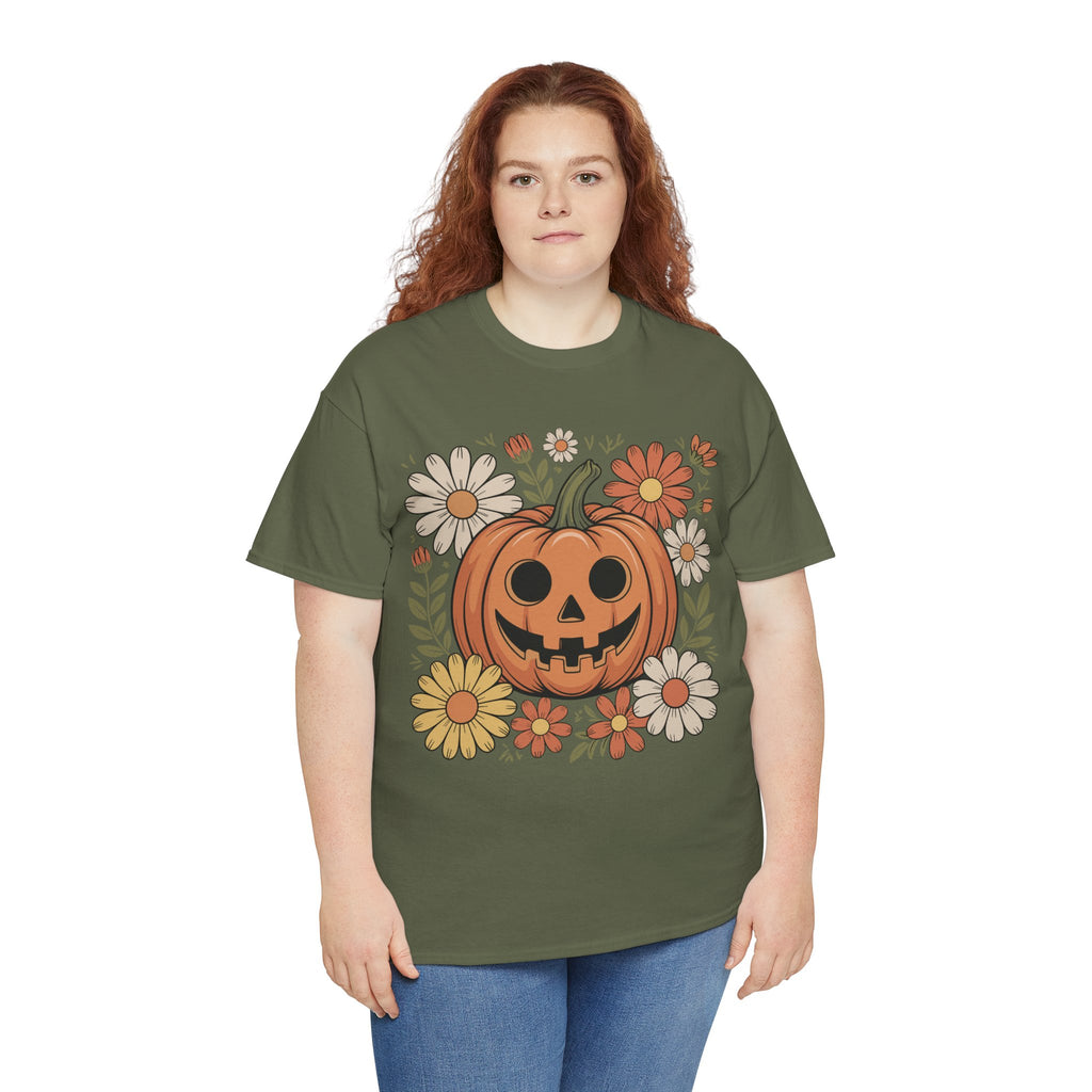 Halloween Pumpkin Unisex Cotton Tee