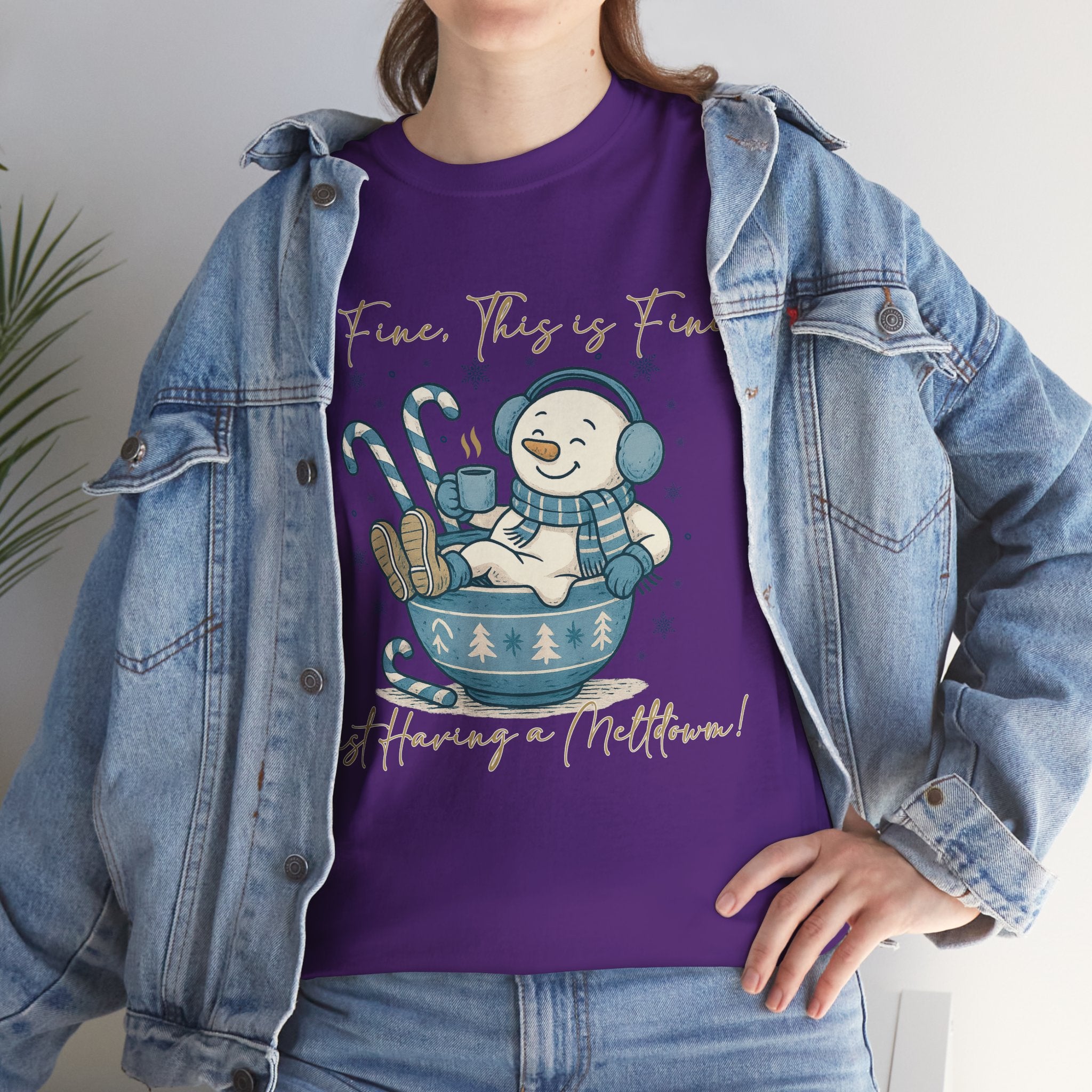Snowman Hot Cocoa Unisex Cotton Tee