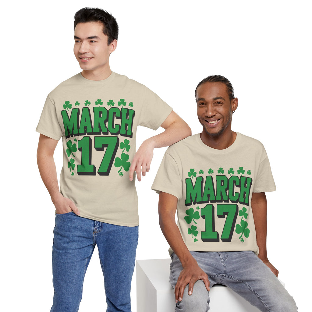 St. Patrick’s Day March 17 Shamrock Unisex Cotton T‑Shirt