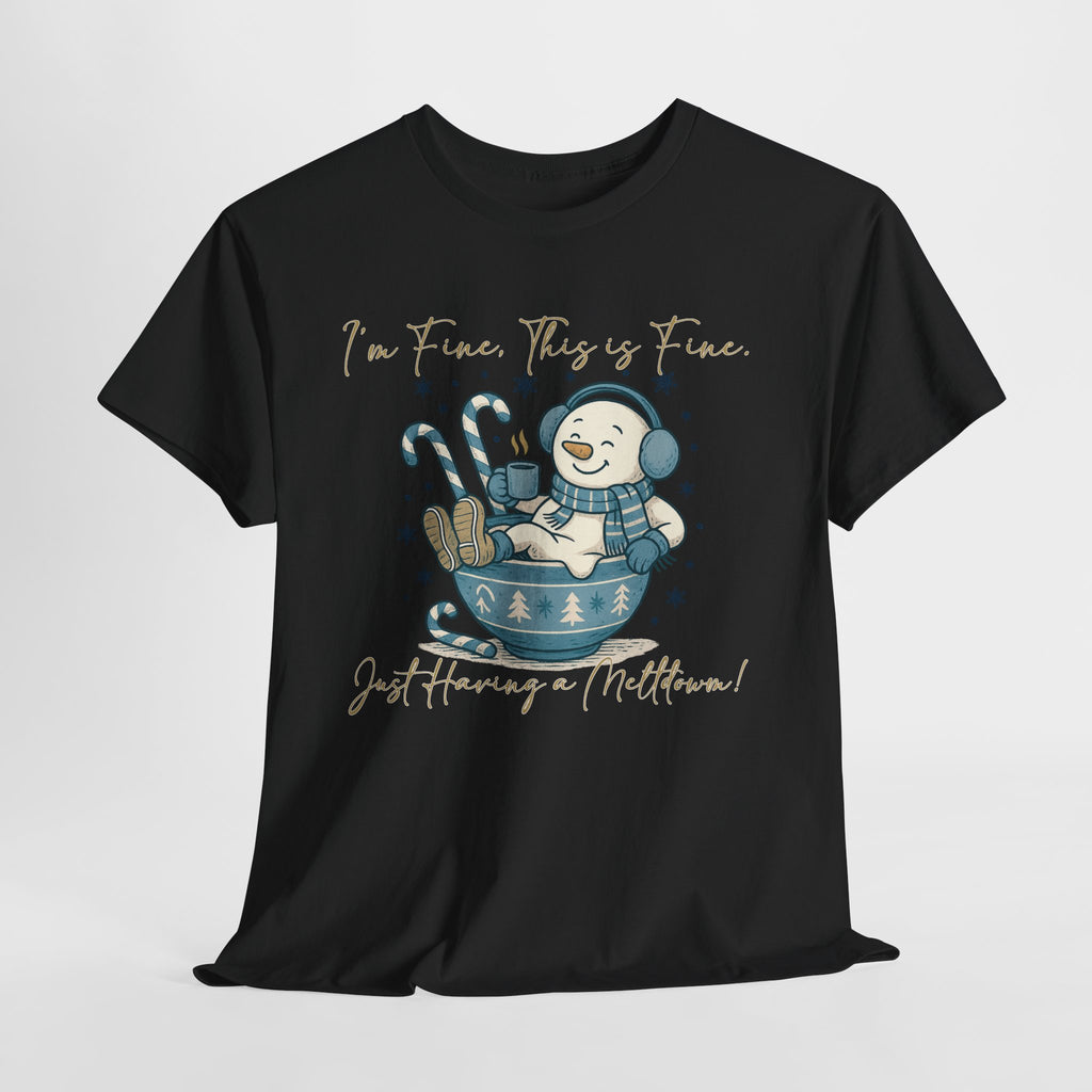Snowman Hot Cocoa Unisex Cotton Tee