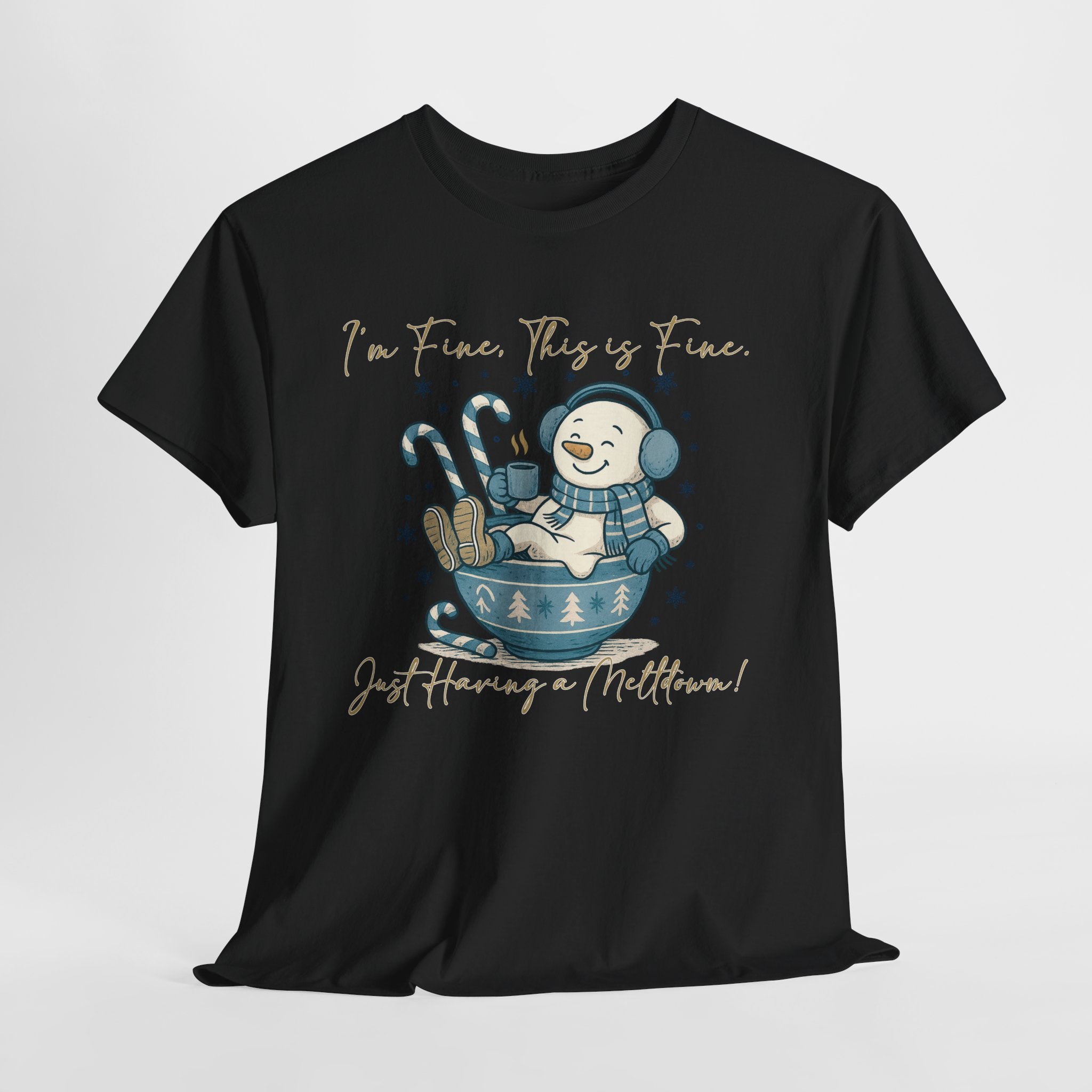 Snowman Hot Cocoa Unisex Cotton Tee