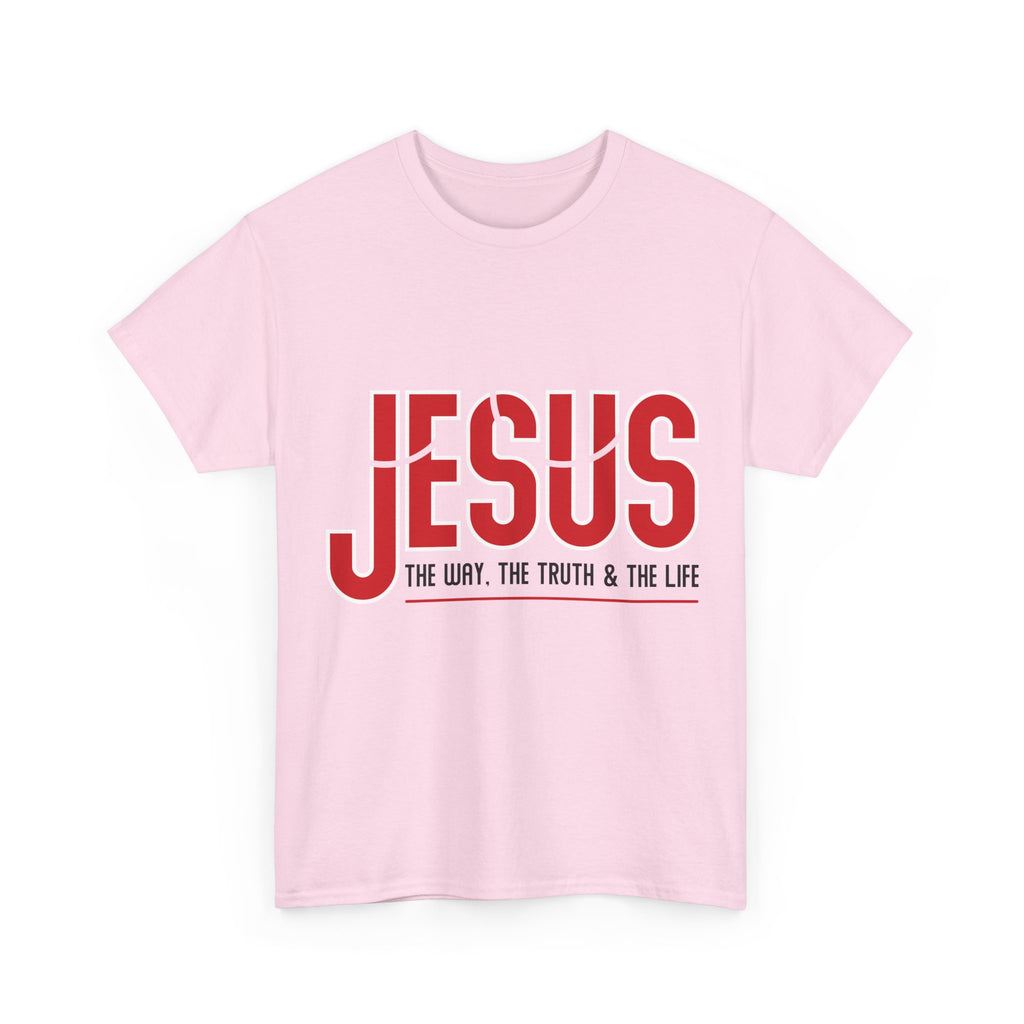 Jesus The Way The Truth & The Life T-Shirt — Bold Red Christian Unisex Cotton Tee