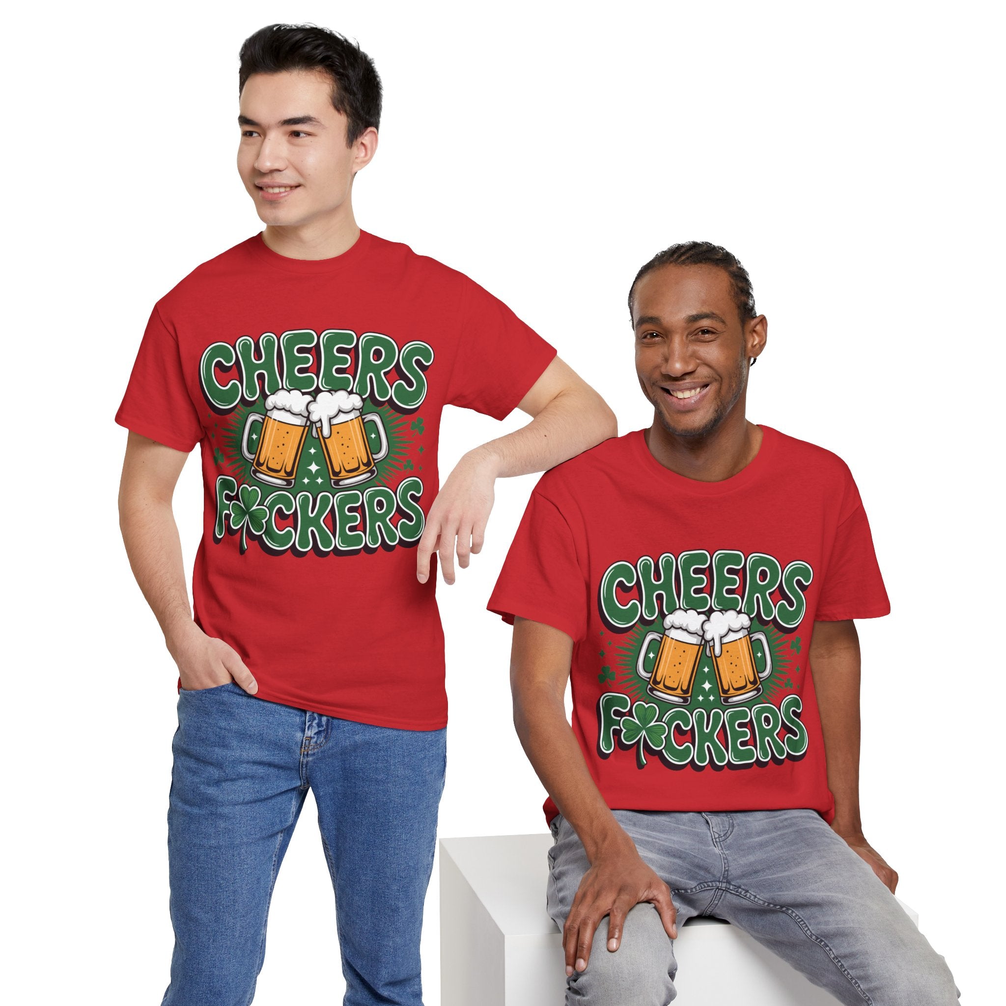 Cheers Fockers Beer Clinking Mugs Unisex Cotton T-Shirt