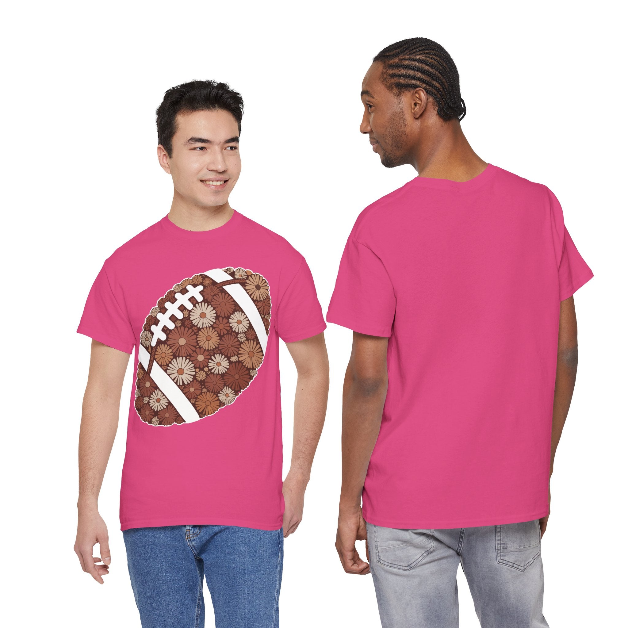 Game Day Touch Down Football Tee — Helmets, Flags & Cheer Icons Unisex Cotton Tee