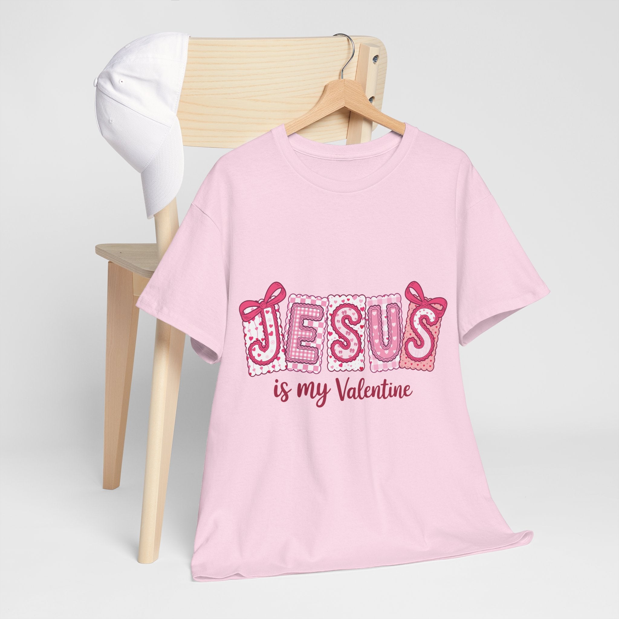 Jesus Is My Valentine T-Shirt — Pink Christian Valentine Unisex Cotton Tee