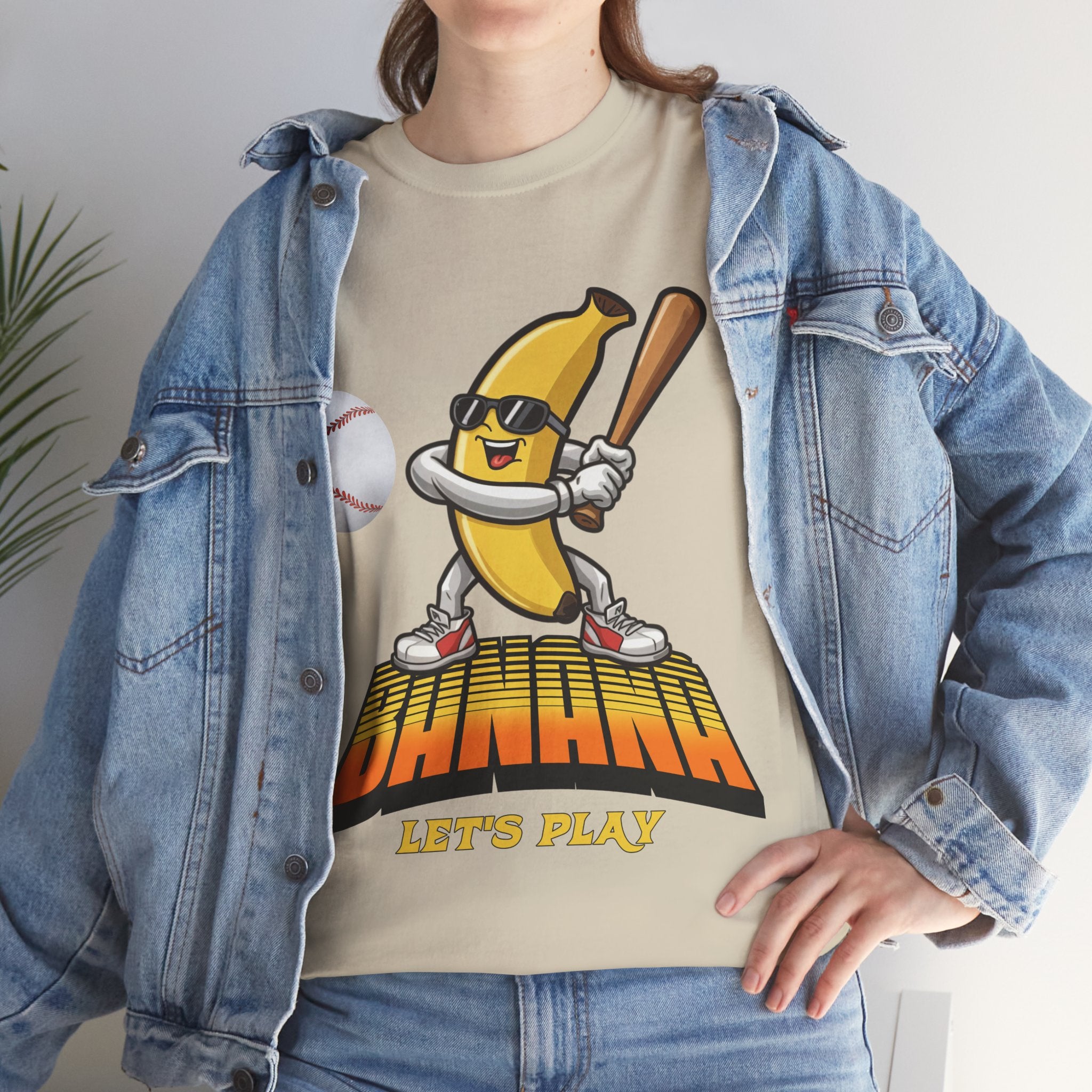 Banana Playing Baseball Tee