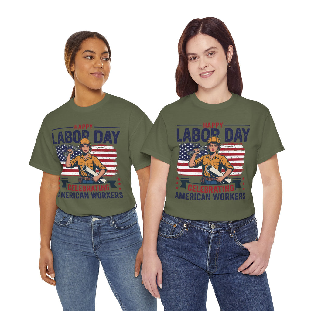 Happy US Labour Day T-Shirt - Unisex Heavy Cotton Tee