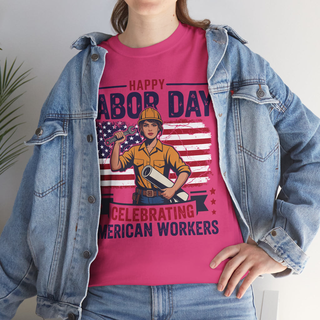 Happy US Labour Day T-Shirt - Unisex Heavy Cotton Tee