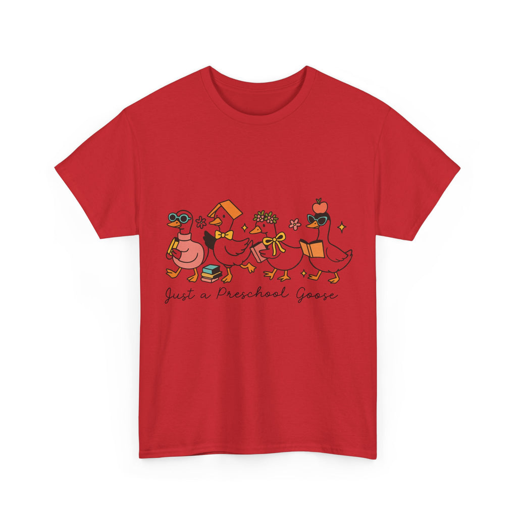 "Just A Preschool Goose" Unisex Cotton Tee