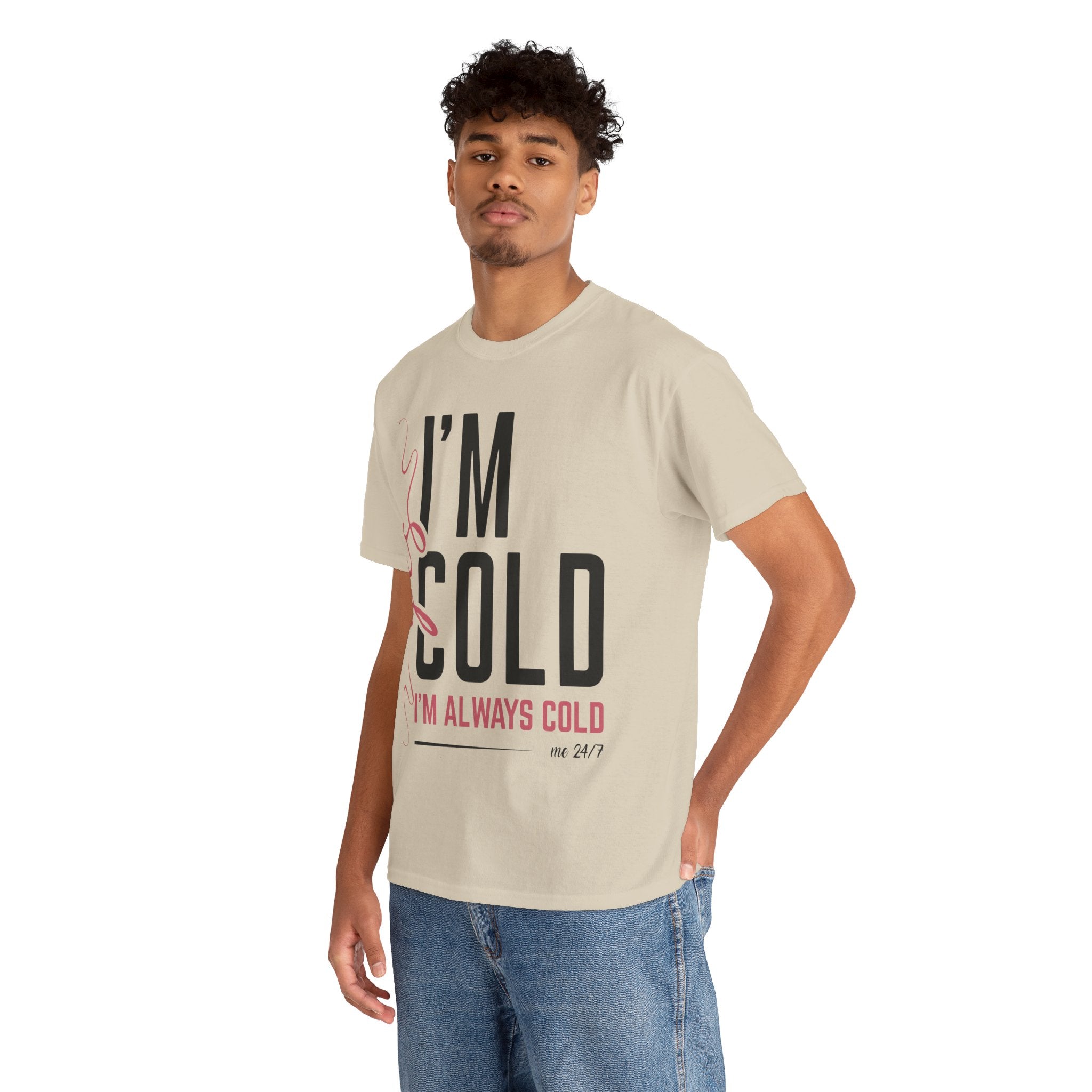 Pink Script Minimalist Unisex Cotton Tee