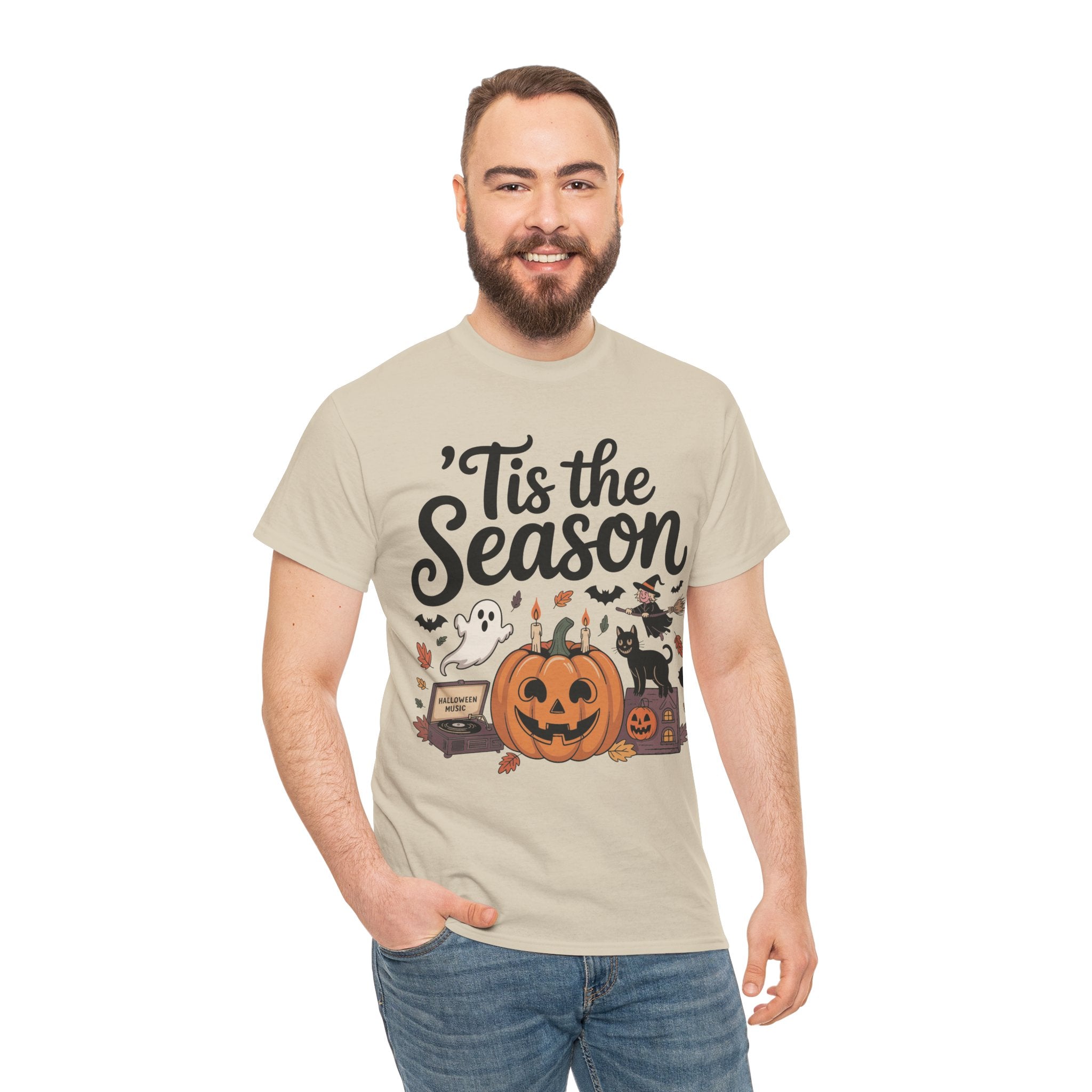 Holiday Season Unisex Cotton T-Shirt - Tis the Season Design