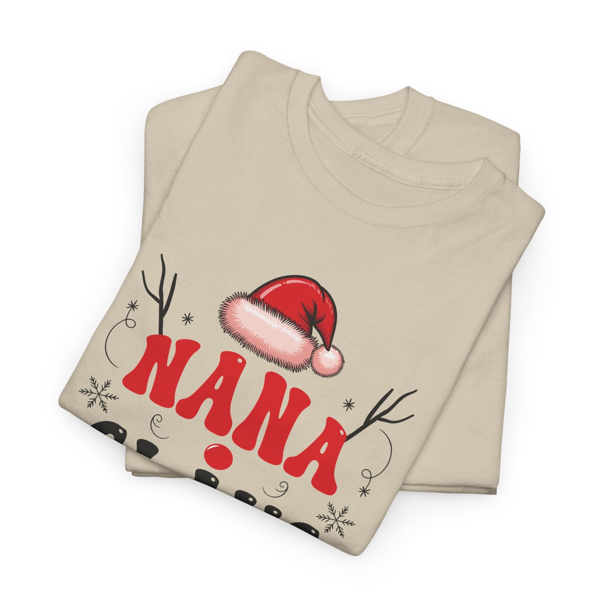 Nana Christmas T-Shirt — Santa Hat & Elf Boots Holiday Unisex Cotton Tee