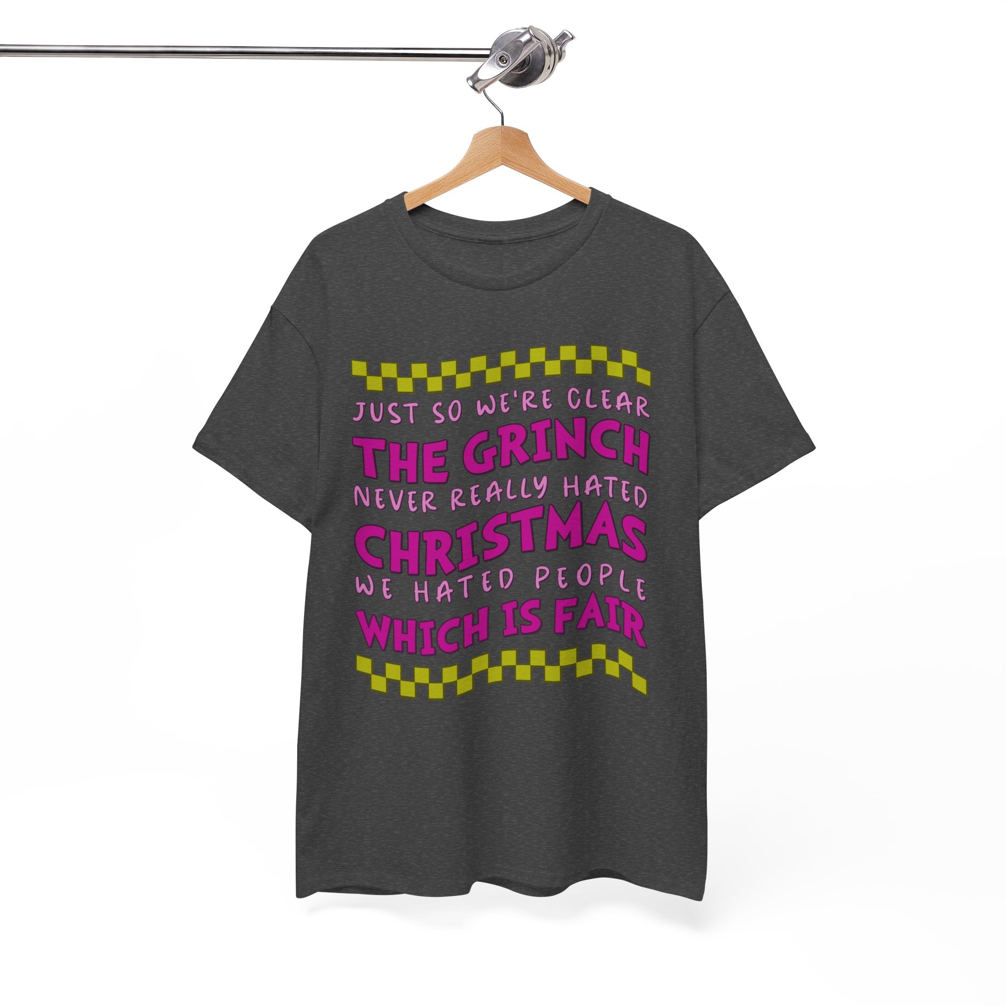 Grinch Never Hated Christmas Funny Unisex Cotton Tee