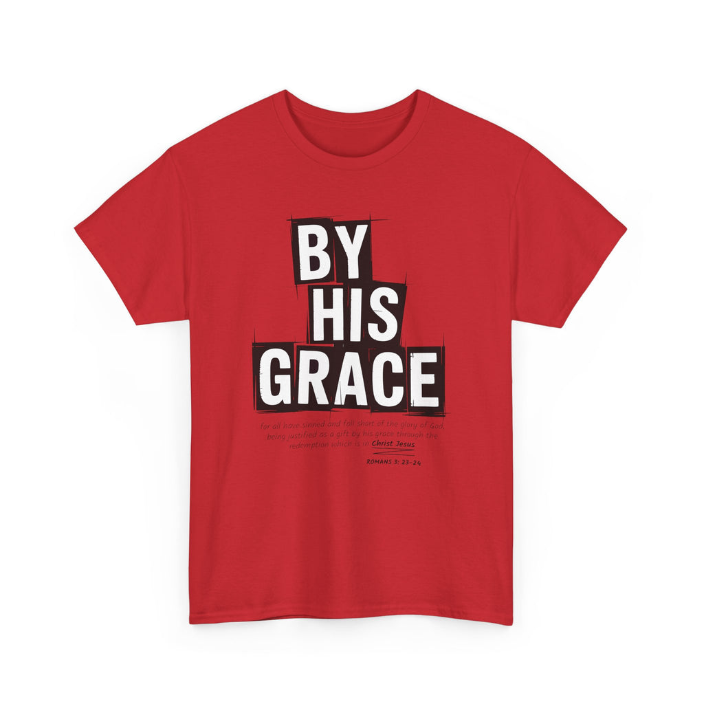 By His Grace tee — Minimalist Faith Christian Unisex Cotton T-Shirt