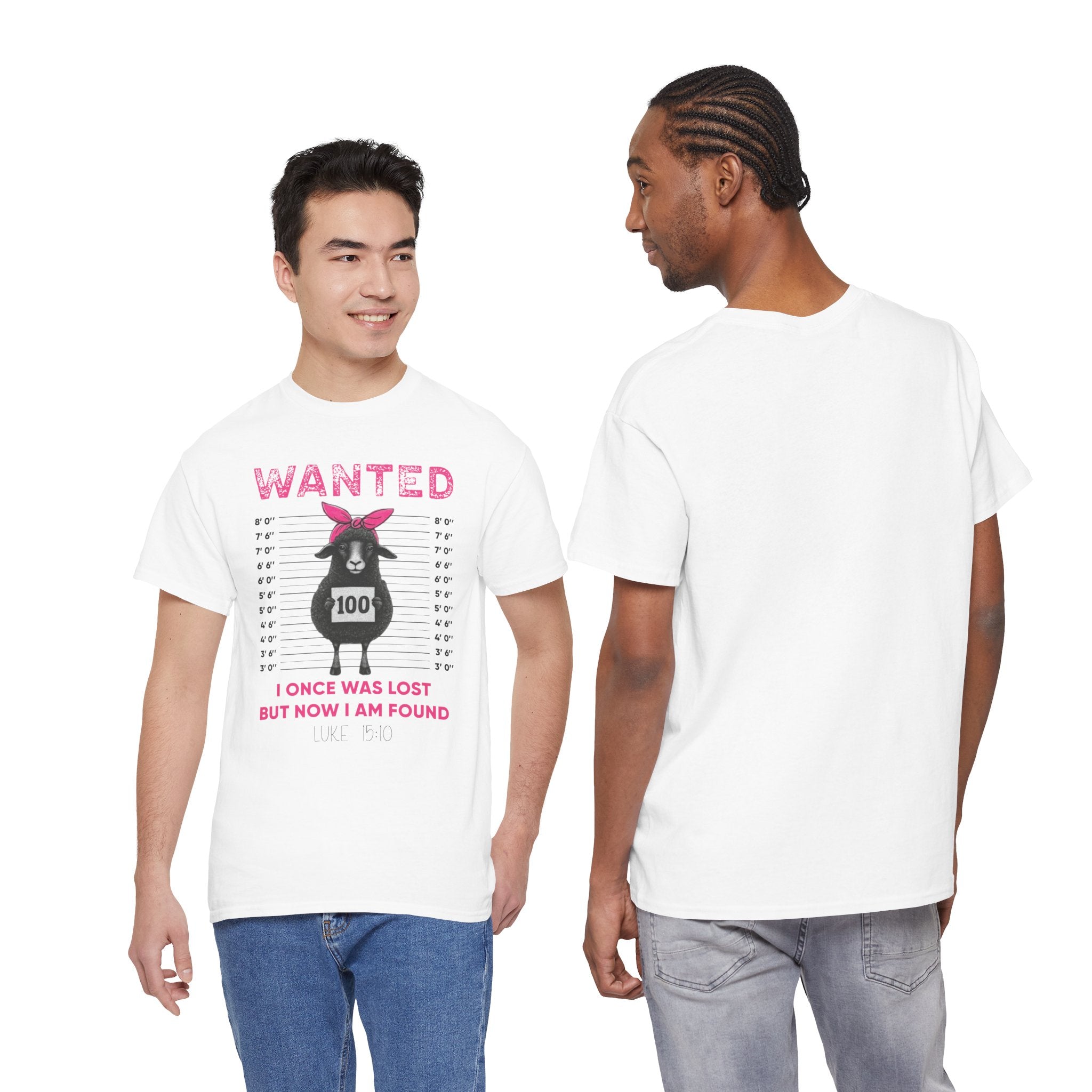 WANTED Black Sheep 'I Once Was Lost But Now I Am Found' Unisex Cotton T-Shirt