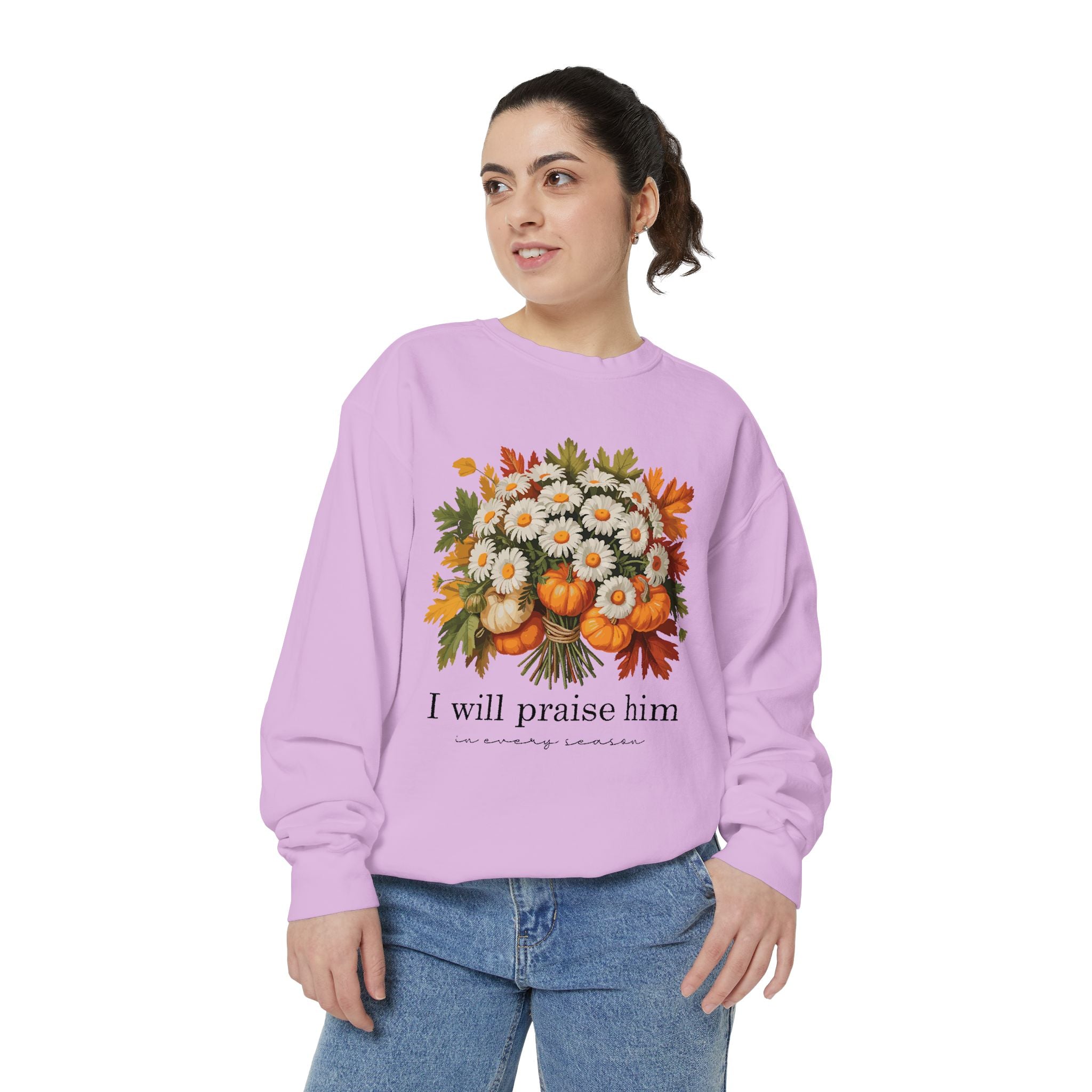 Praise Him Floral Sweatshirt- Unisex