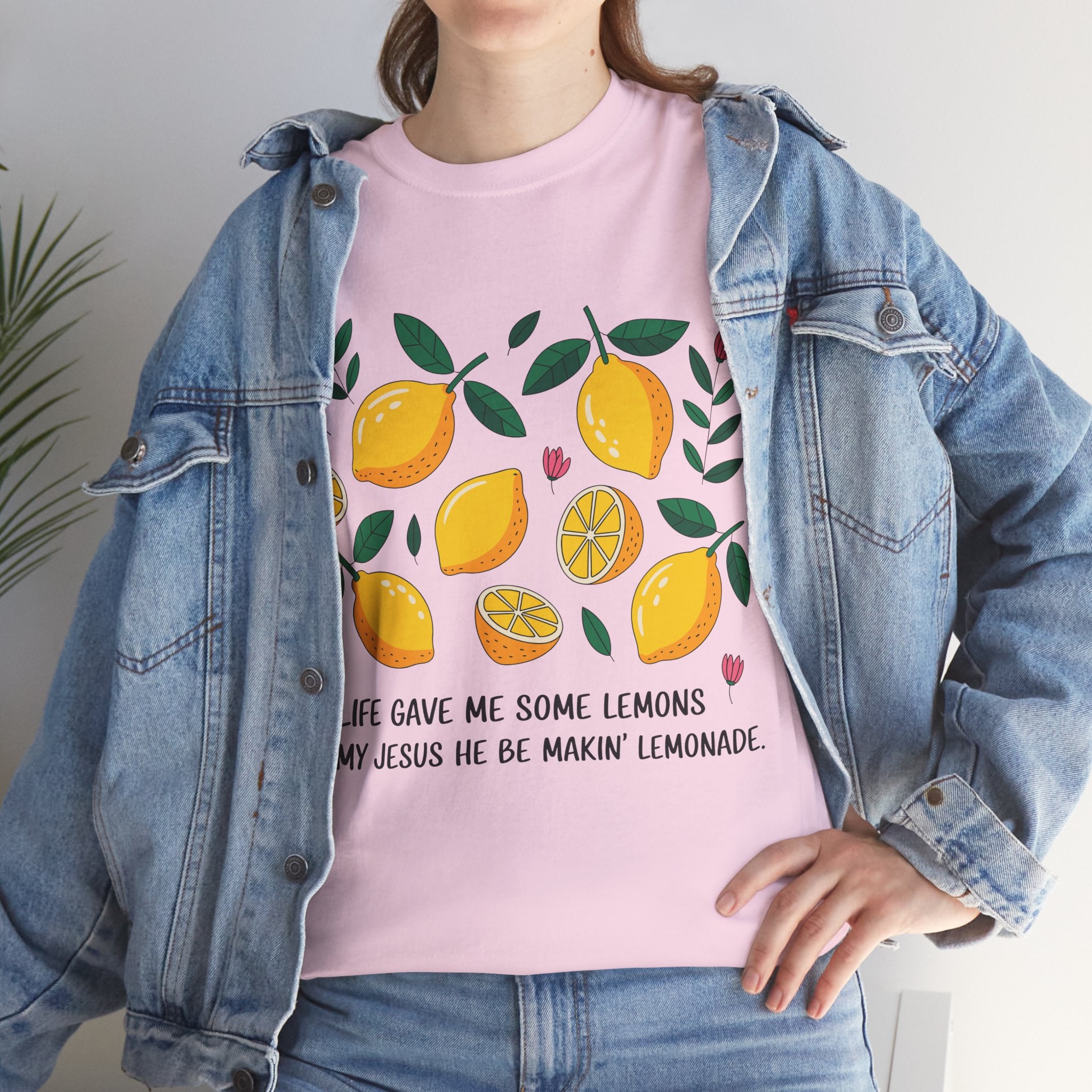 Christian Lemonade Tee — "Life gave me some lemons but my Jesus he be makin’ lemonade"Unisex Cotton Tee