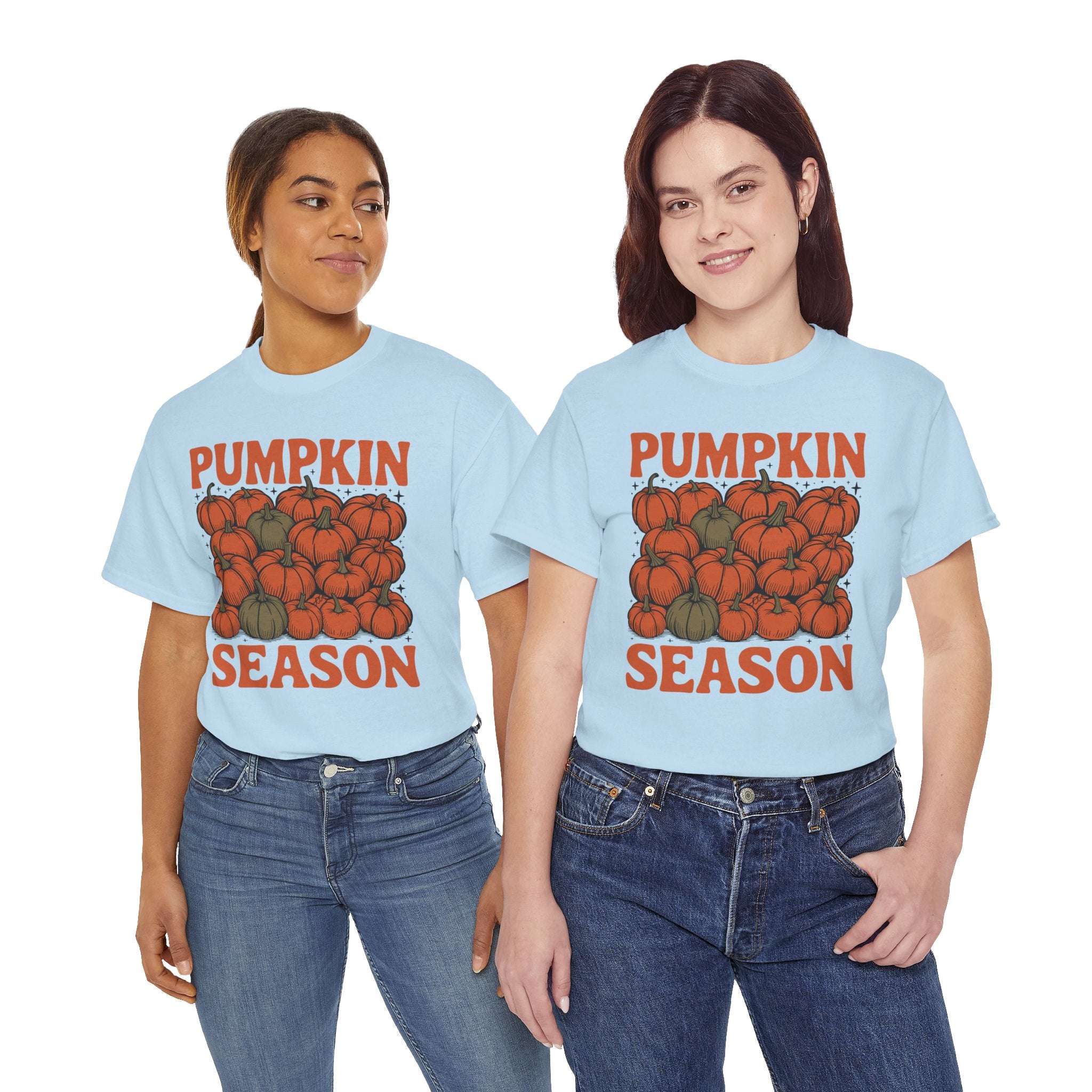 Pumpkin Season Tee — Fall Pumpkin Pile Unisex Cotton Tee