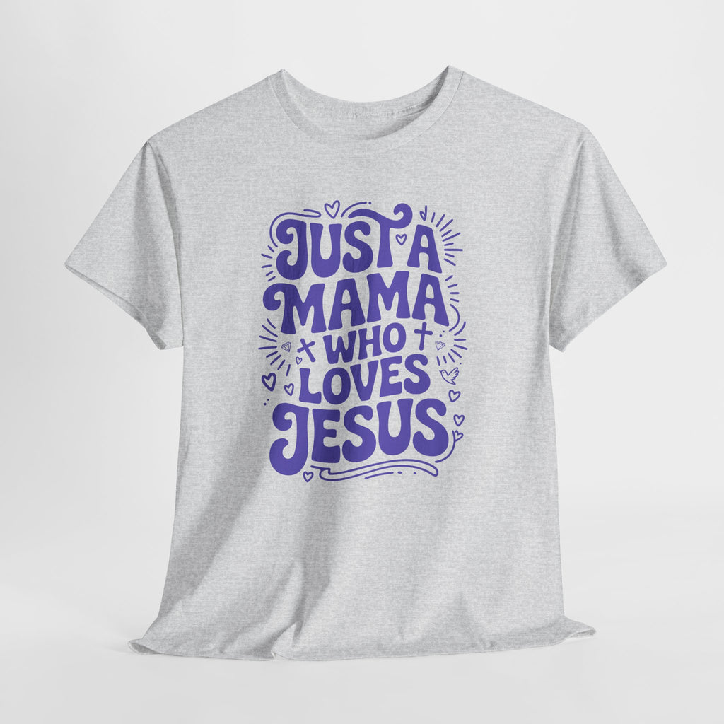 Mama Who Loves Jesus T-Shirt — Bright Green Bubbly Faith Unisex Cotton Tee
