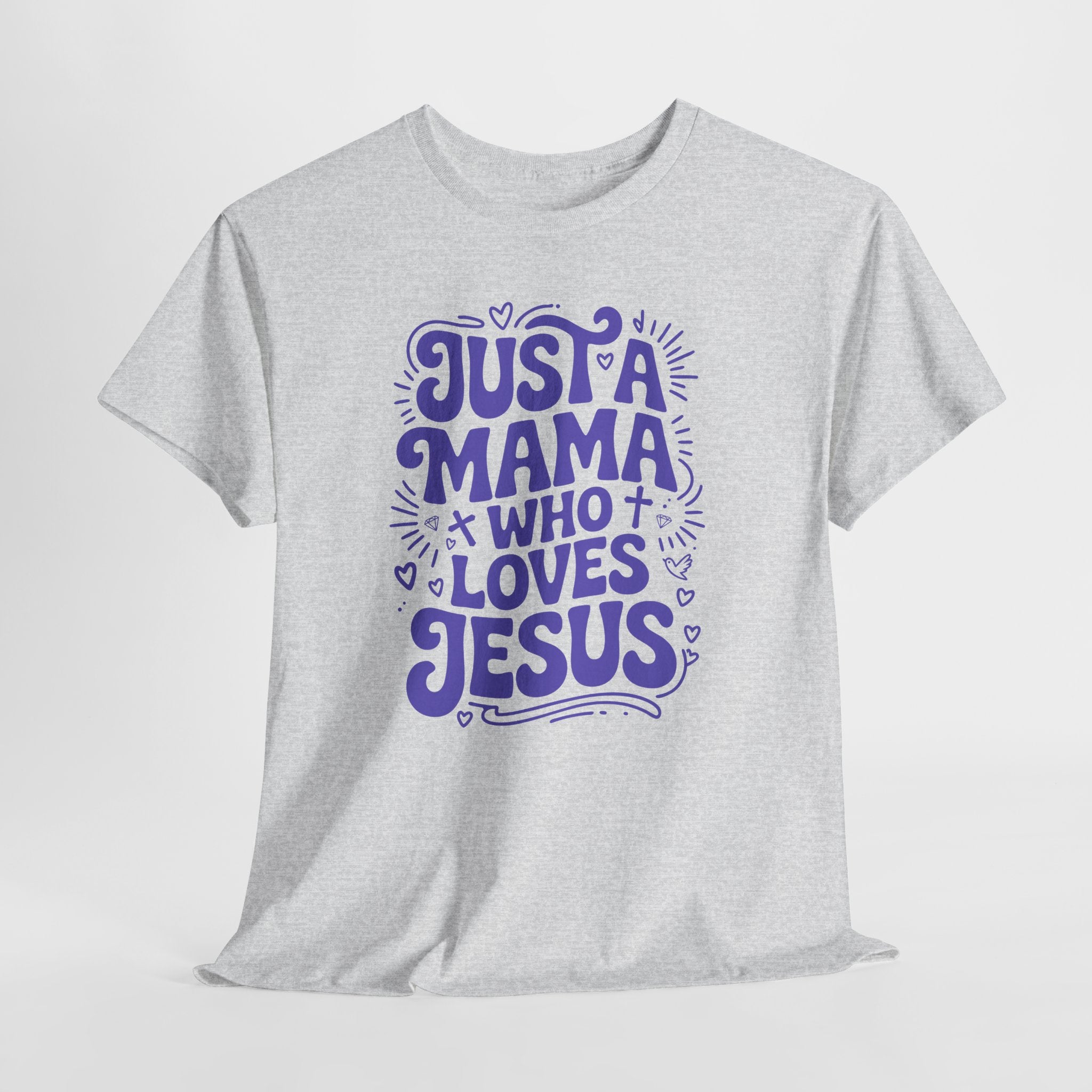 Mama Who Loves Jesus T-Shirt — Bright Green Bubbly Faith Unisex Cotton Tee