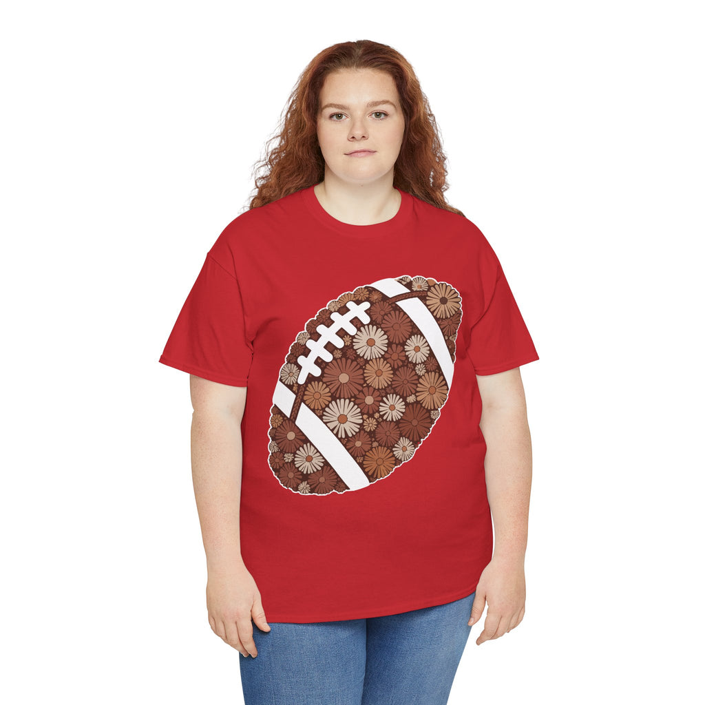 Game Day Touch Down Football Tee — Helmets, Flags & Cheer Icons Unisex Cotton Tee