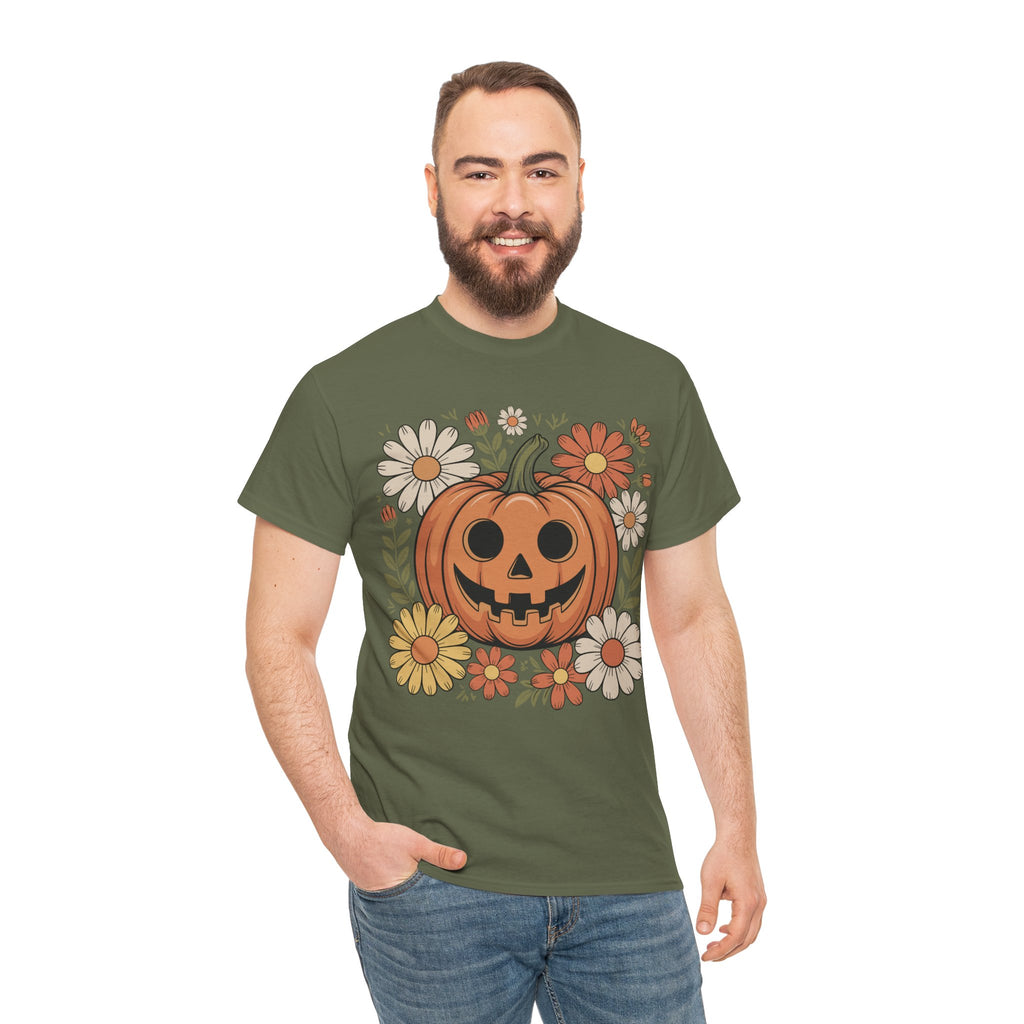 Halloween Pumpkin Unisex Cotton Tee