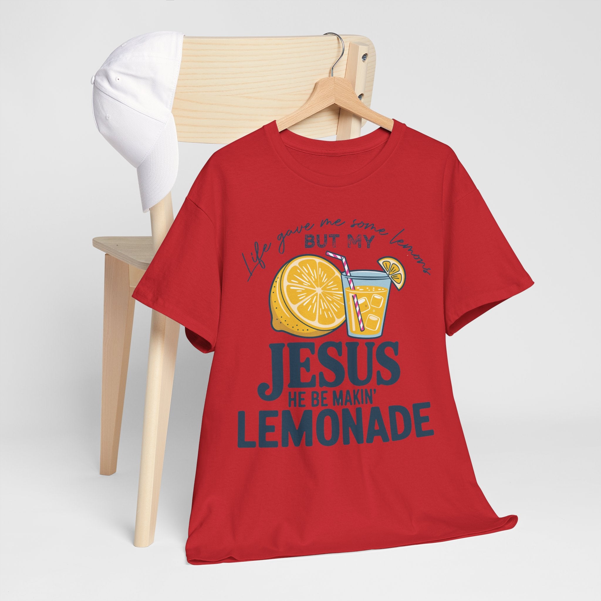 Christian Lemonade T-Shirt — “Life Gave Me Some Lemons but My Jesus He Be Makin’ Lemonade”Unisex Cotton Tee