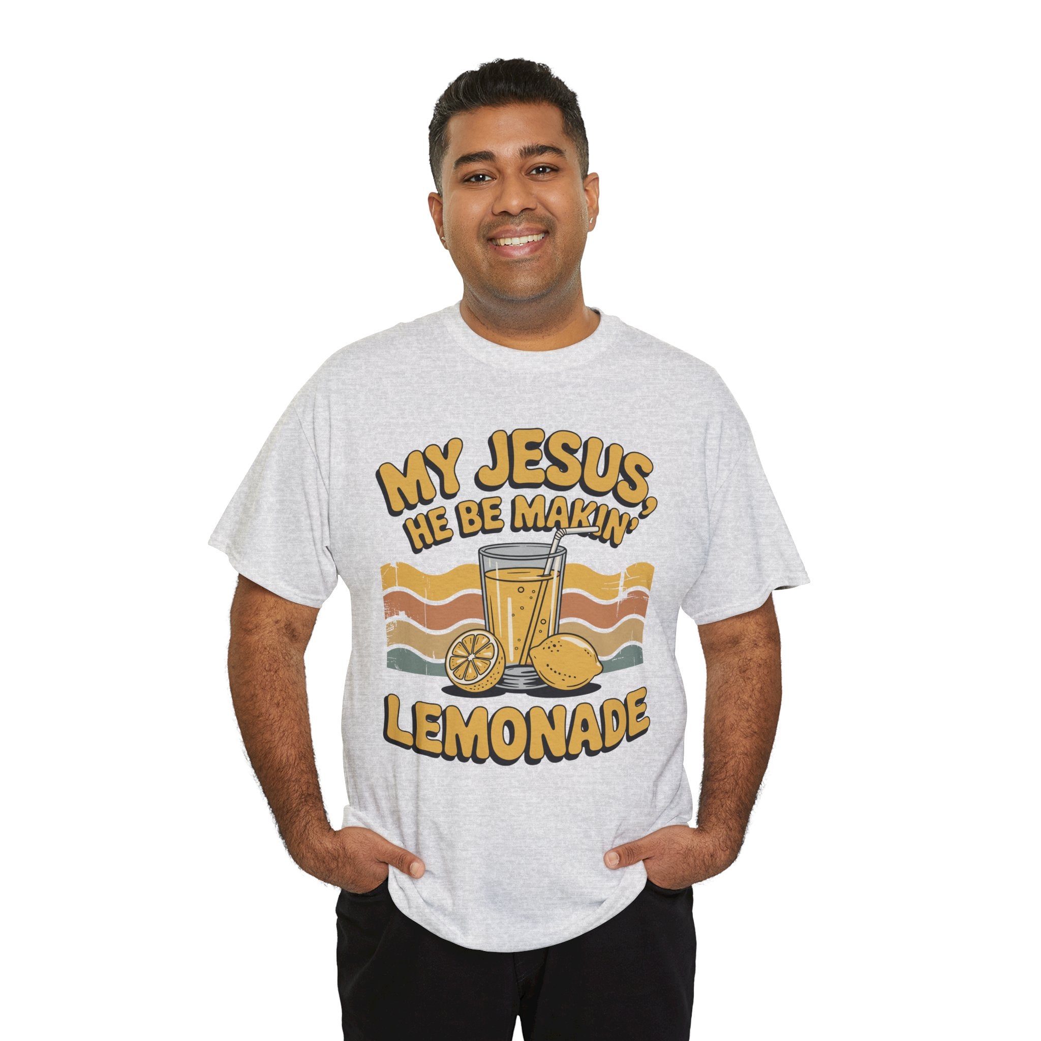 My Jesus, He Be Makin’ Lemonade T-Shirt — Retro Lemonade Christian Unisex Cotton Tee