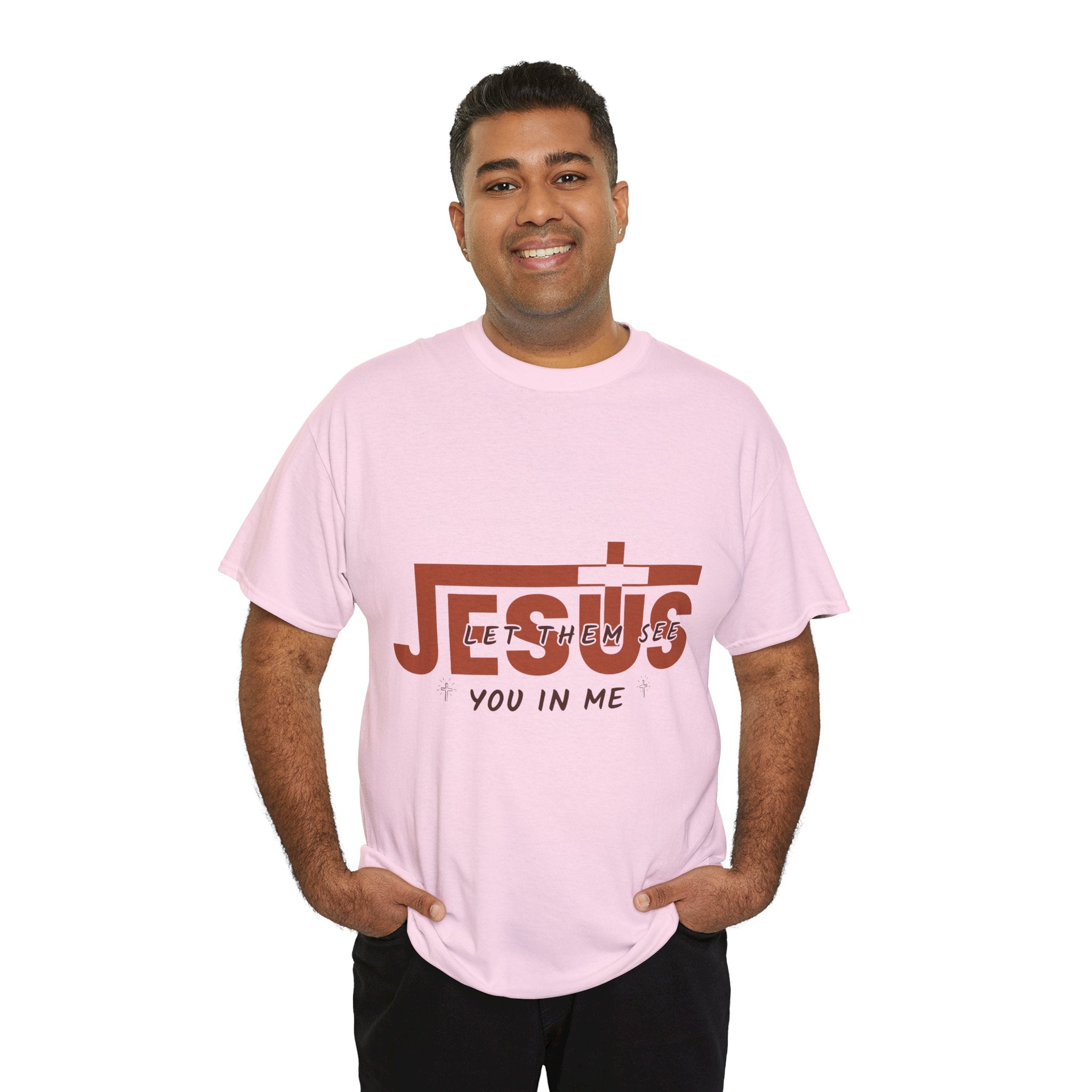 Jesus, Let Them See You in Me T-Shirt — Minimalist Christian Cross Unisex Cotton Tee