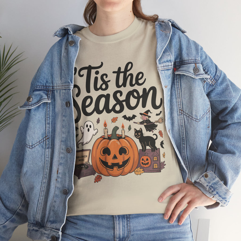 Holiday Season Unisex Cotton T-Shirt - Tis the Season Design