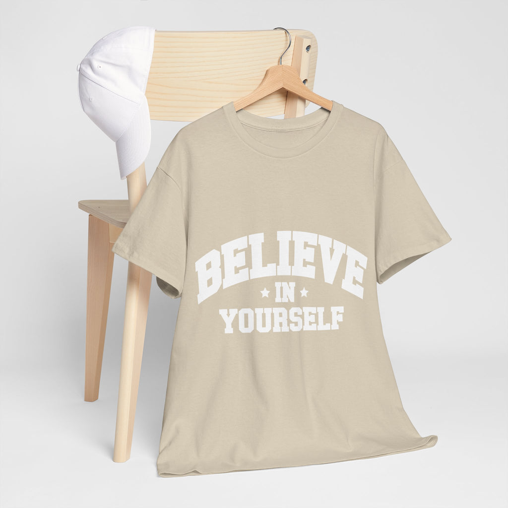 Believe in Yourself Varsity Unisex Cotton Tee