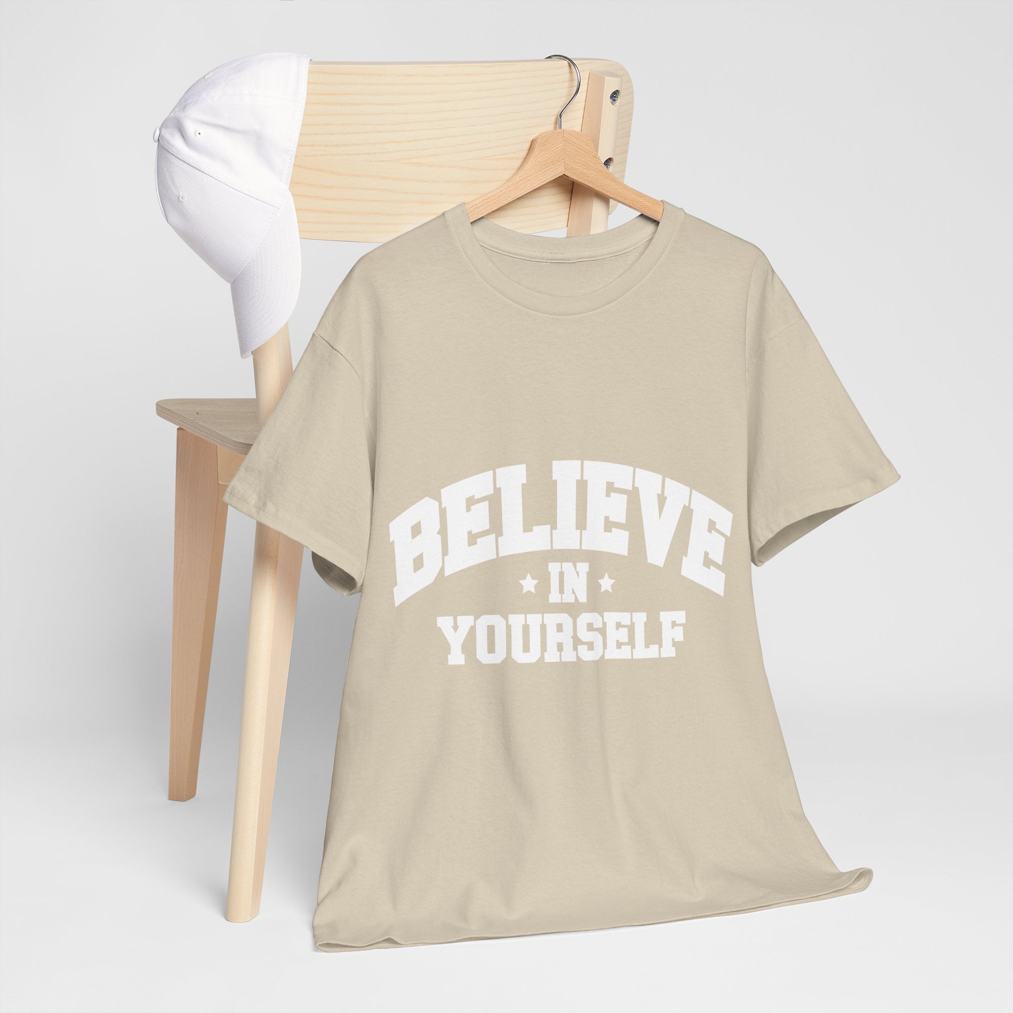 Believe in Yourself Varsity Unisex Cotton Tee