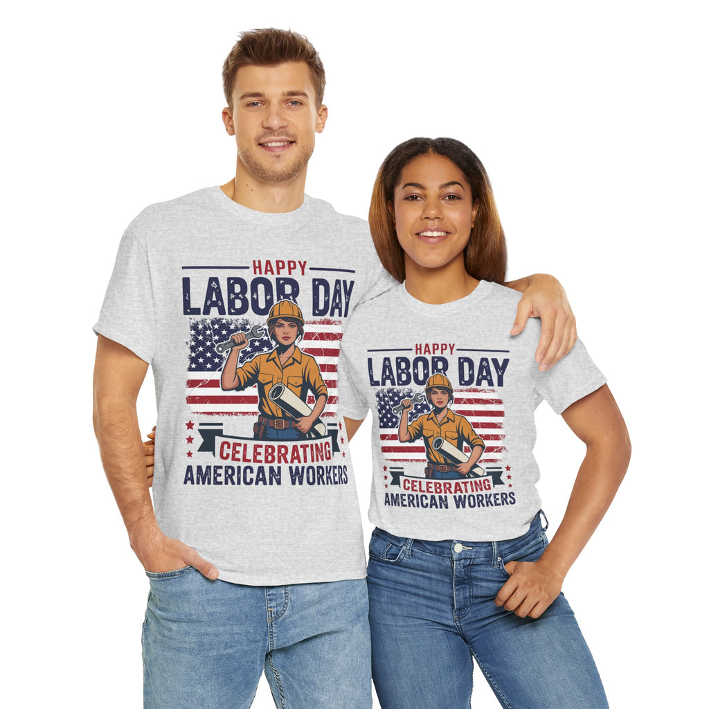 Happy US Labour Day T-Shirt - Unisex Heavy Cotton Tee