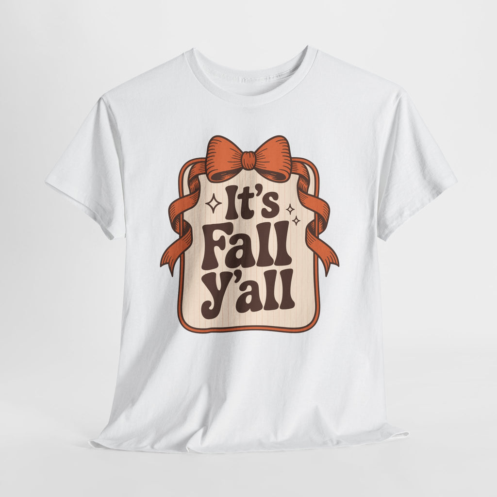 It’s Fall Y’all Autumn Ribbon Unisex Cotton Tee