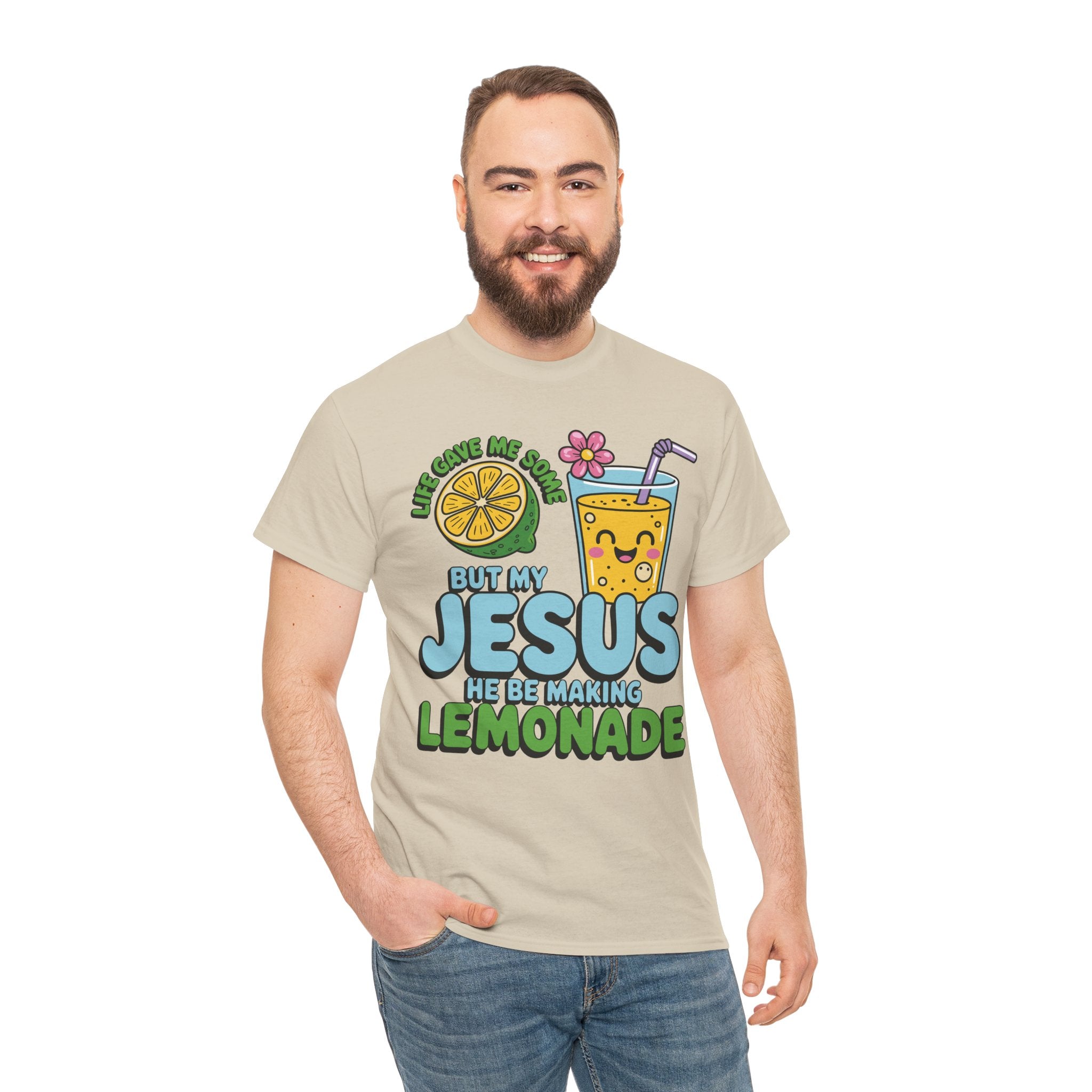 Christian Lemonade T‑Shirt — "Life Gave Me Some Lemons, My Jesus Makes Lemonade"Unisex Cotton Tee