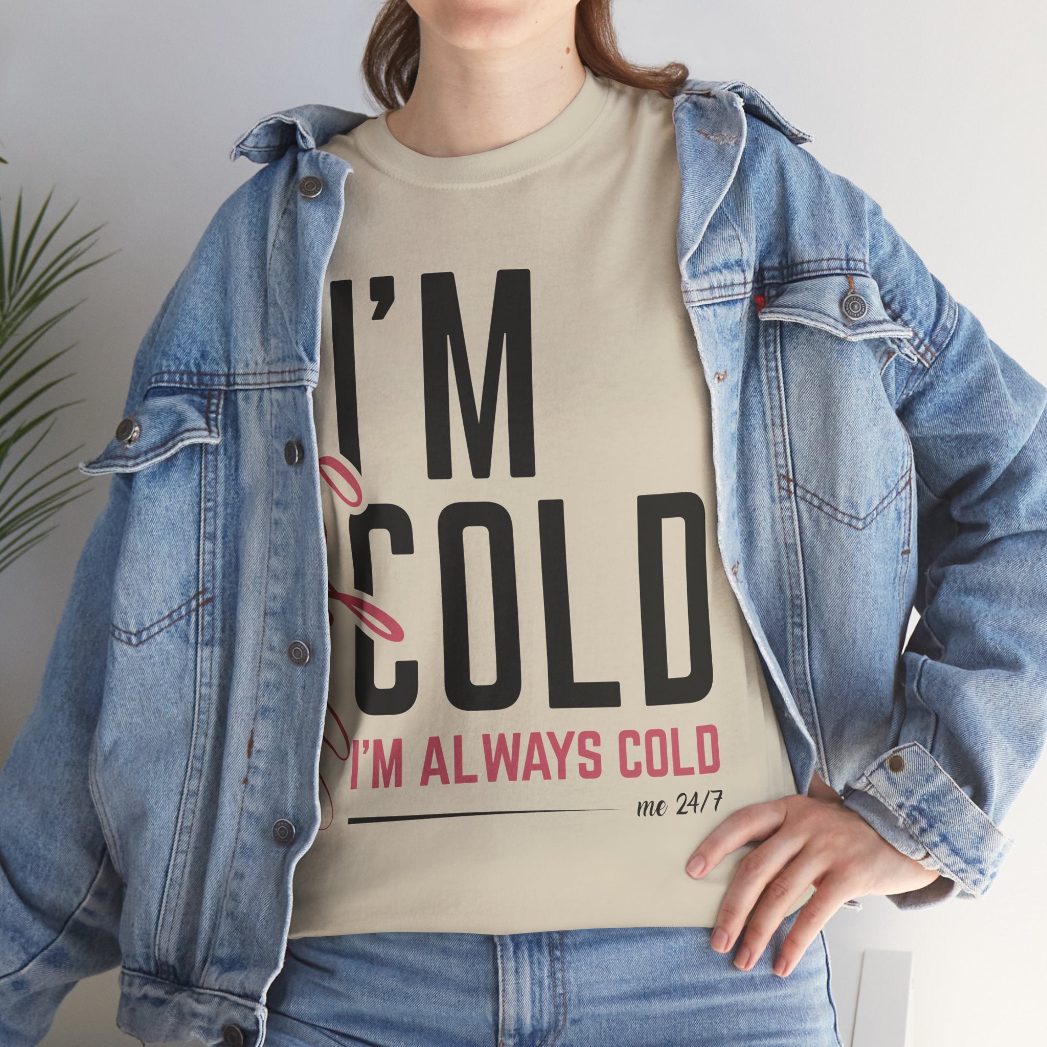 Pink Script Minimalist Unisex Cotton Tee