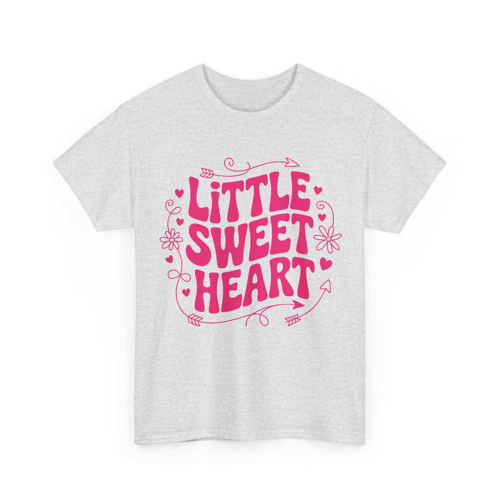 Little Sweetheart Retro Tee — Cute Red Hearts & Flowers Graphic Unisex Cotton Tee