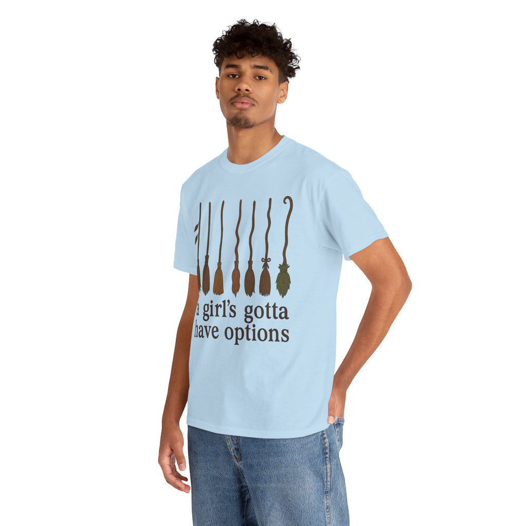 Witch Brooms Options Unisex Cotton Tee
