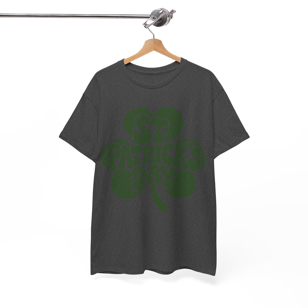 St. Patrick's Day Shamrock Tee — Retro Bubble Lettering Unisex Cotton Tee