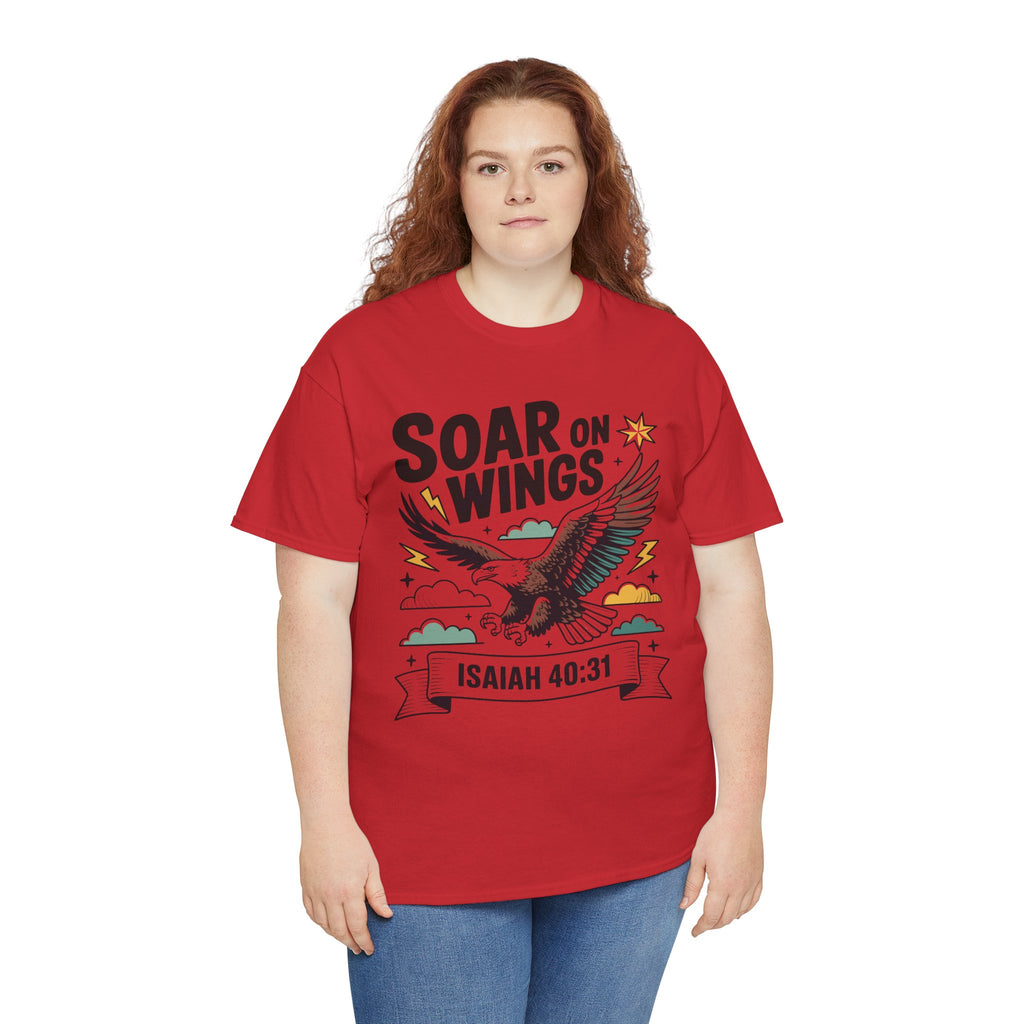 Isaiah 40:31 "Soar on Wings" Eagle Unisex Cotton T-Shirt