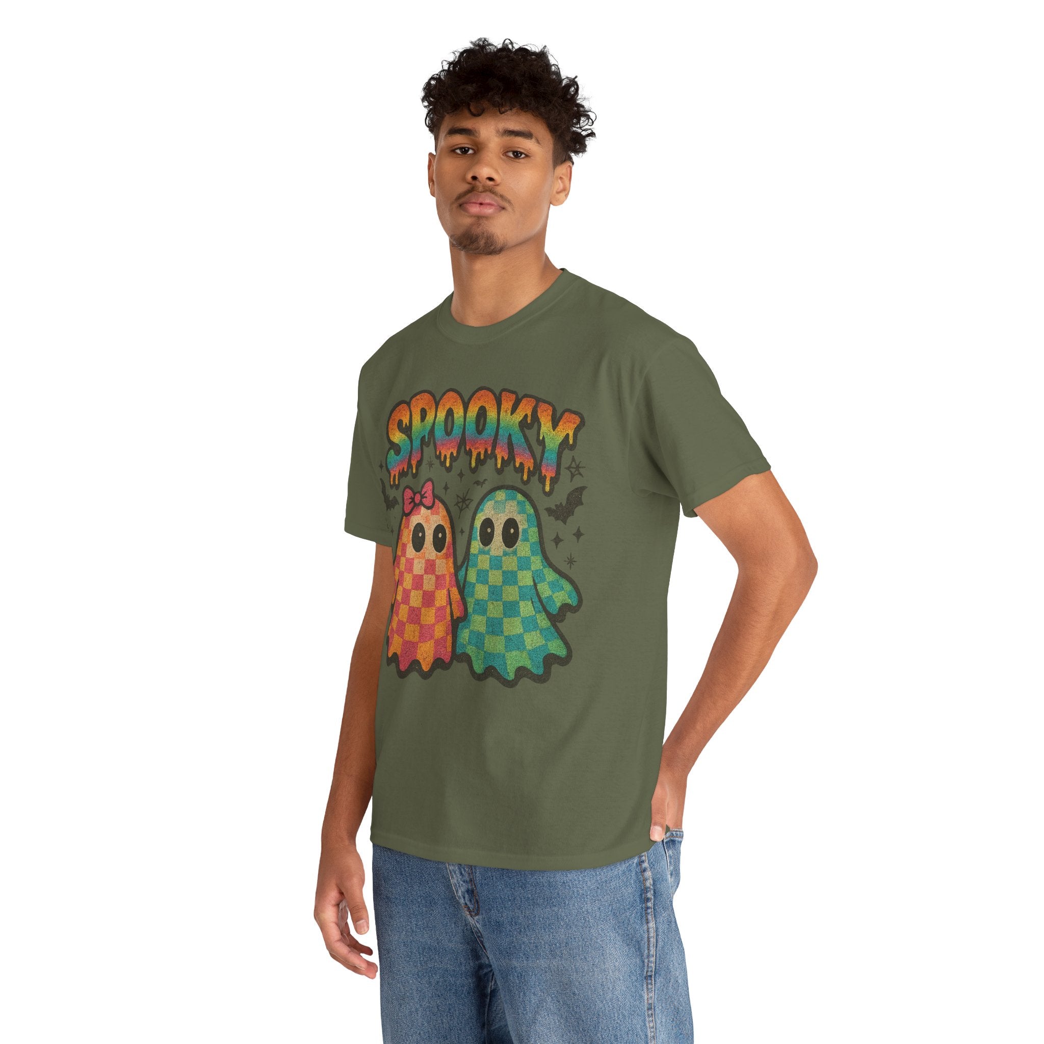 Spooky Pastel Ghosts Unisex Cotton Tee