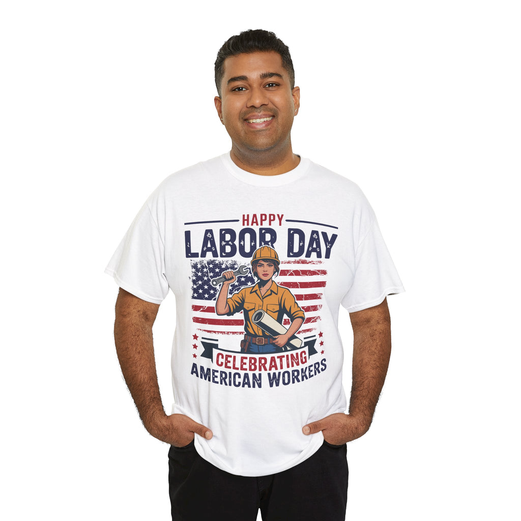 Happy US Labour Day T-Shirt - Unisex Heavy Cotton Tee