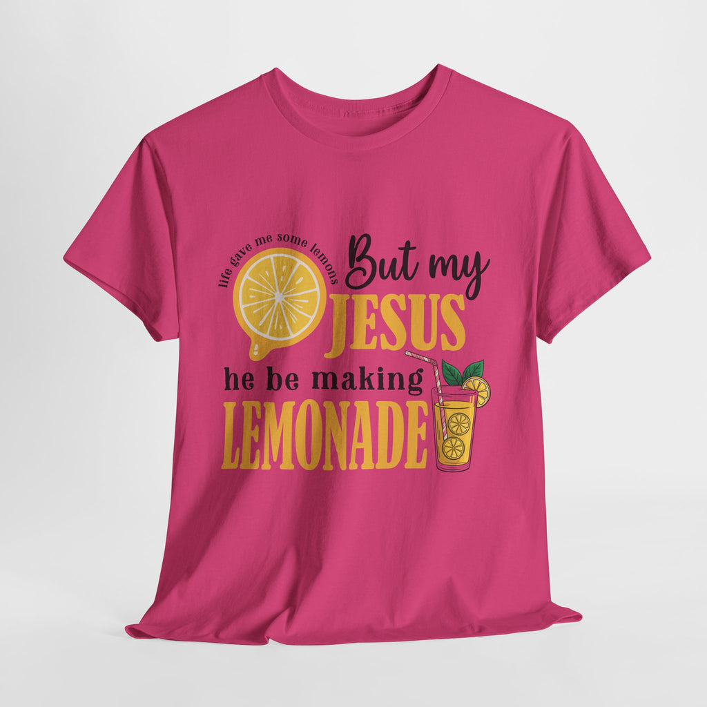 Jesus Lemonade Tee — Lemon Slice & Glass Graphic Christian Unisex Cotton T-Shirt