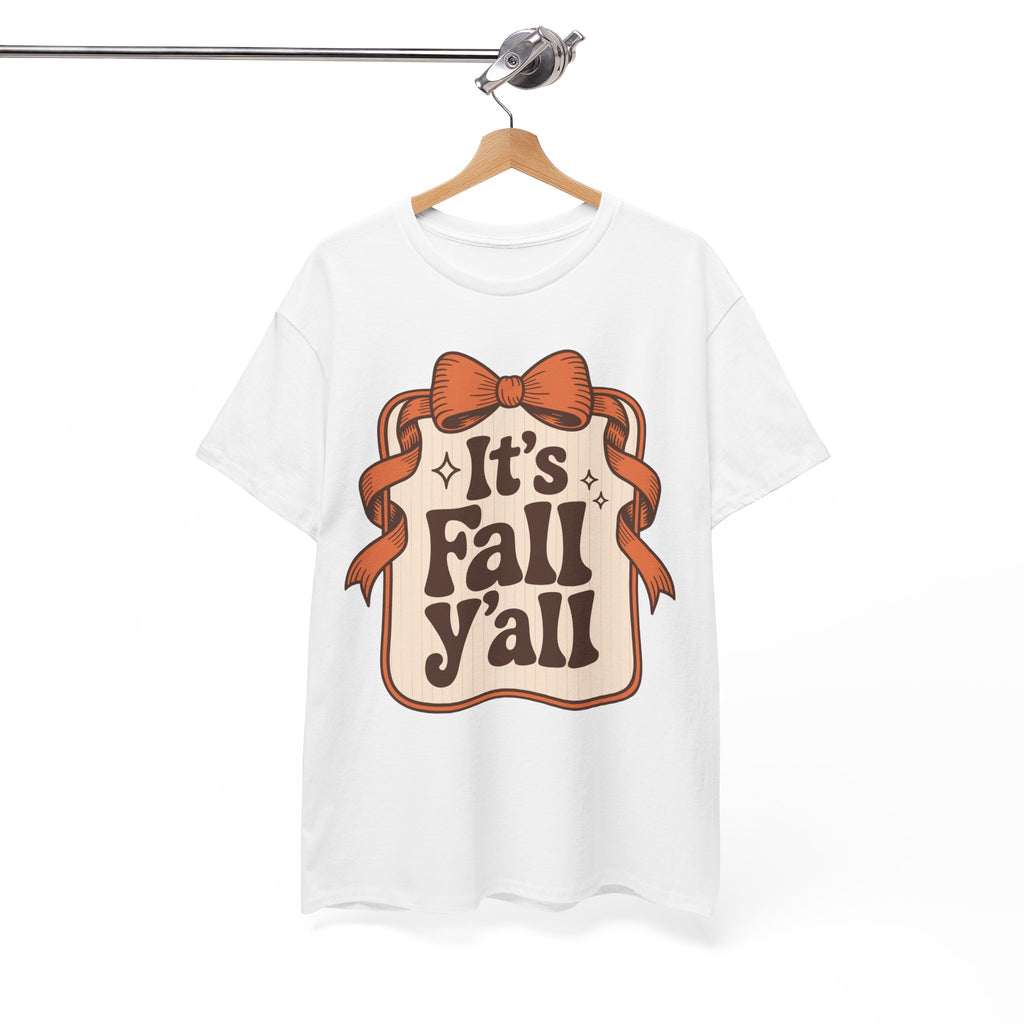 It’s Fall Y’all Autumn Ribbon Unisex Cotton Tee