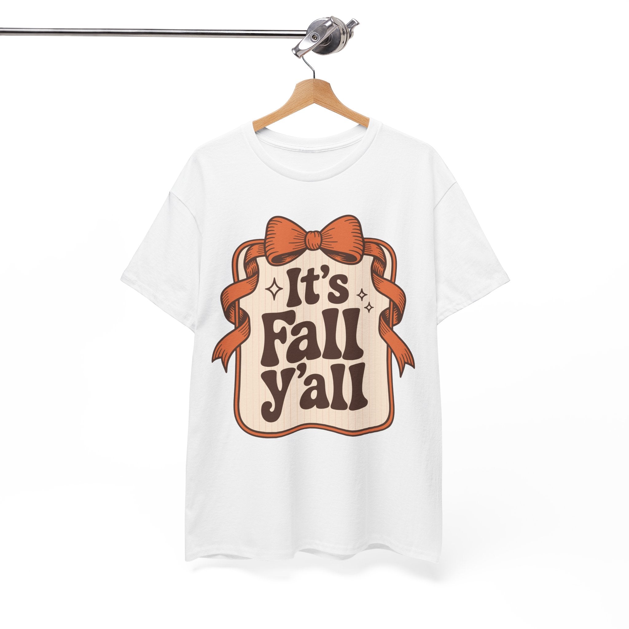 It’s Fall Y’all Autumn Ribbon Unisex Cotton Tee